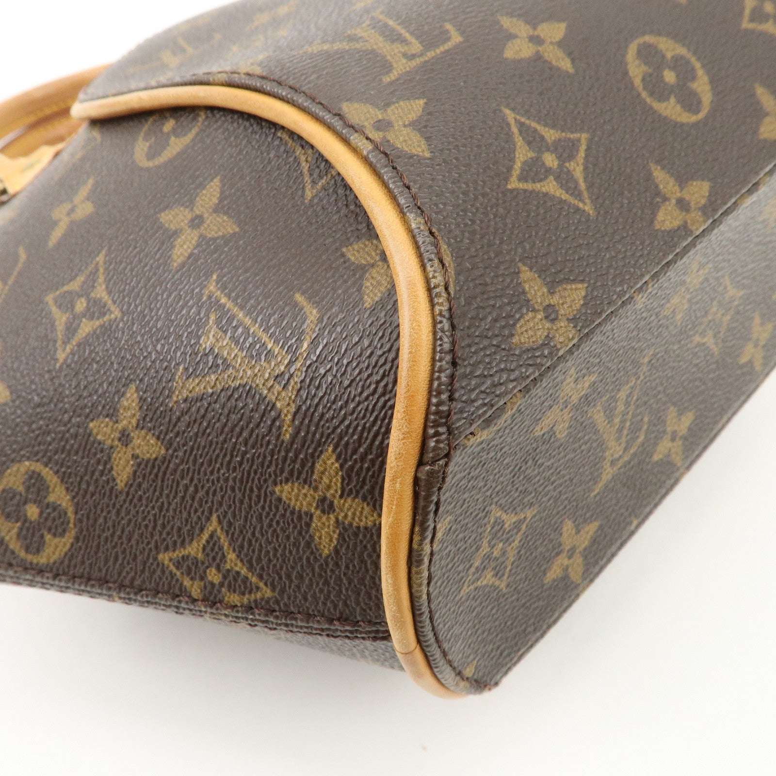 Louis Vuitton Monogram Ellipse PM Hand Bag Brown M51127 Used