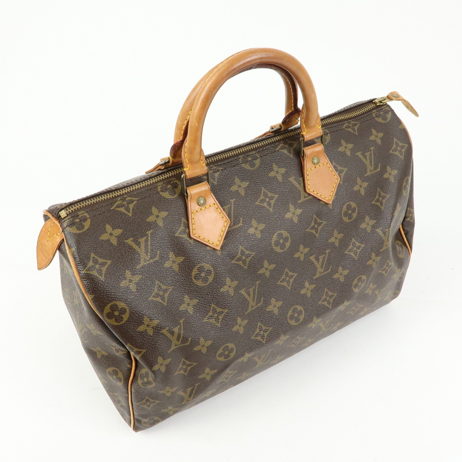 Louis Vuitton Monogram Speedy 35 Boston Bag Hand Bag Brown M41524