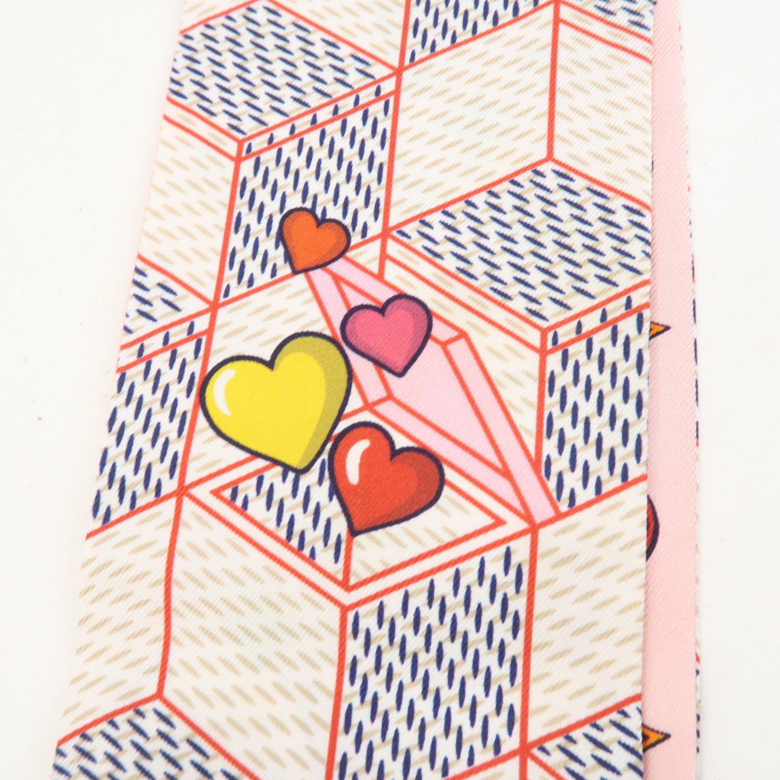 Louis Vuitton Bandeau Damier Pop-up Silk 100% Scarf Pink M77697