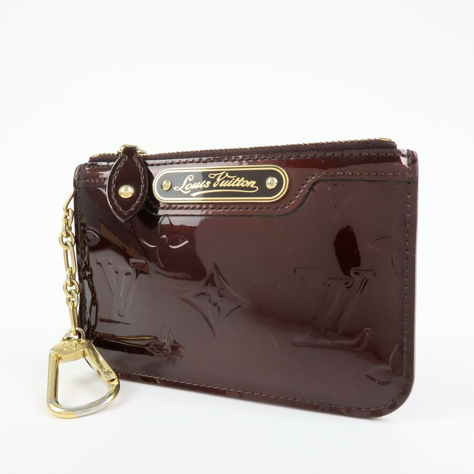 Louis Vuitton Vernis Pochette Cles NM Coin Case Amarante M93557