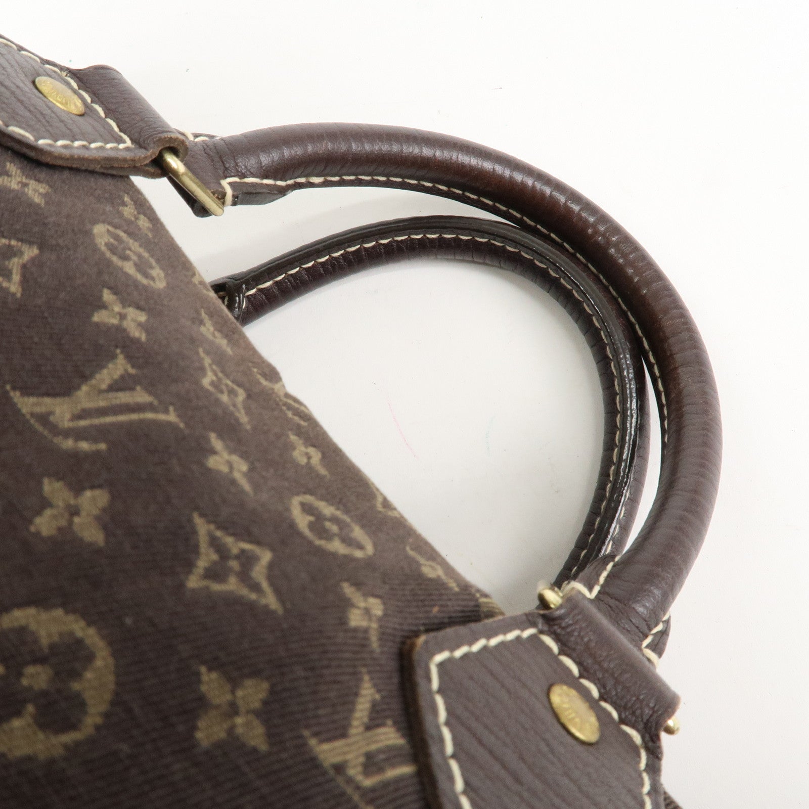 Louis Vuitton Monogram Mini Lin Speedy 30 Boston Bag Ebene M95224 Used