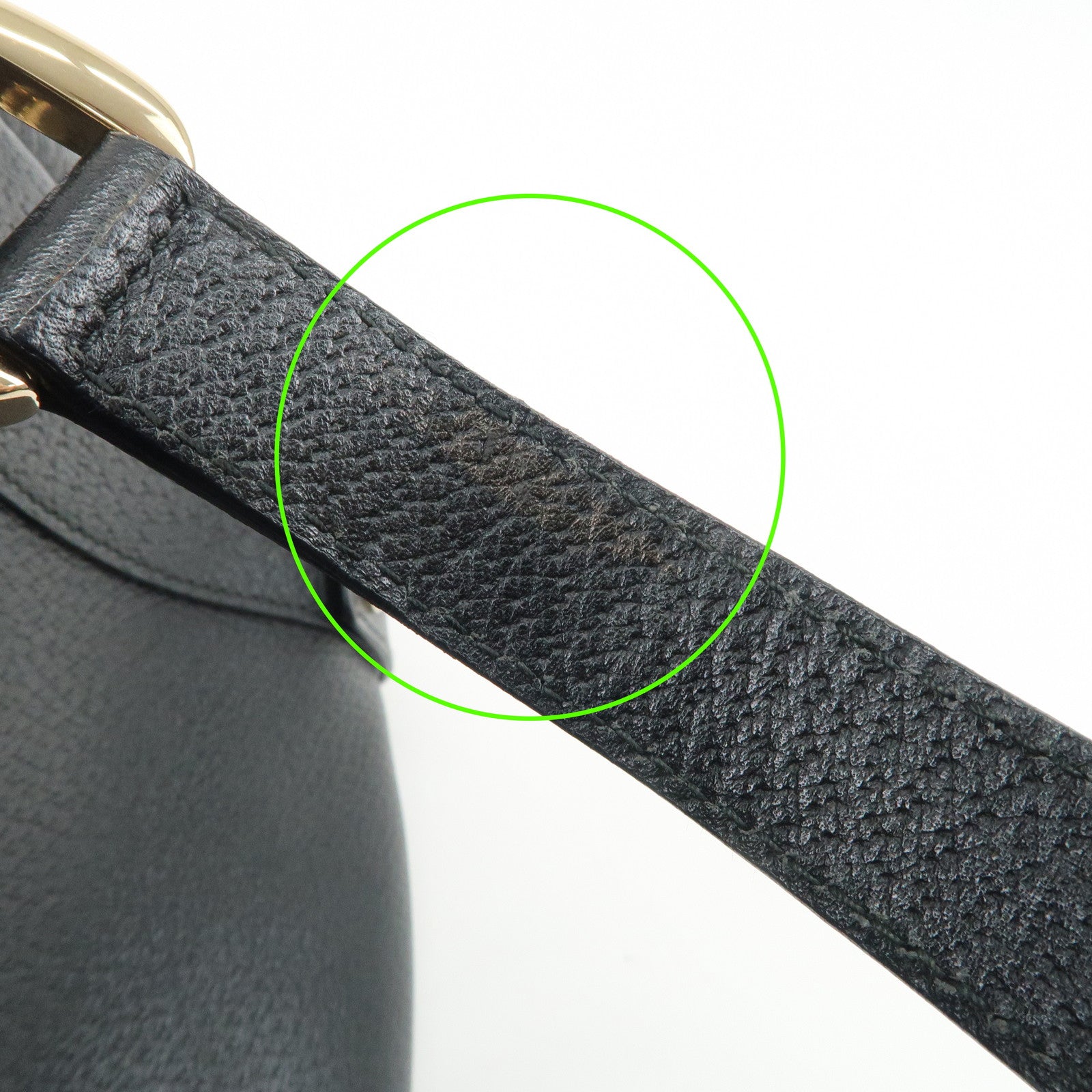 GUCCI Abbey Leather Tote Bag Hand Bag Black 130736