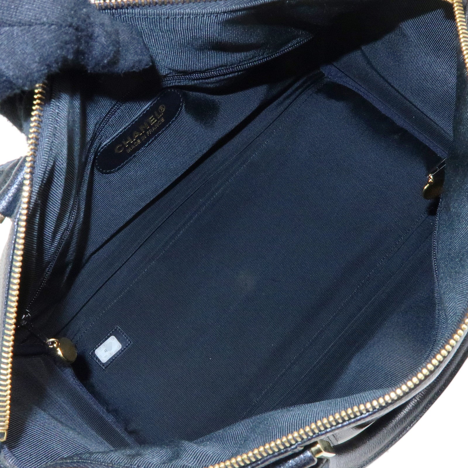 CHANEL COCO Mark Caviarskin 2Way Bag Hand Bag Boston Bag Black