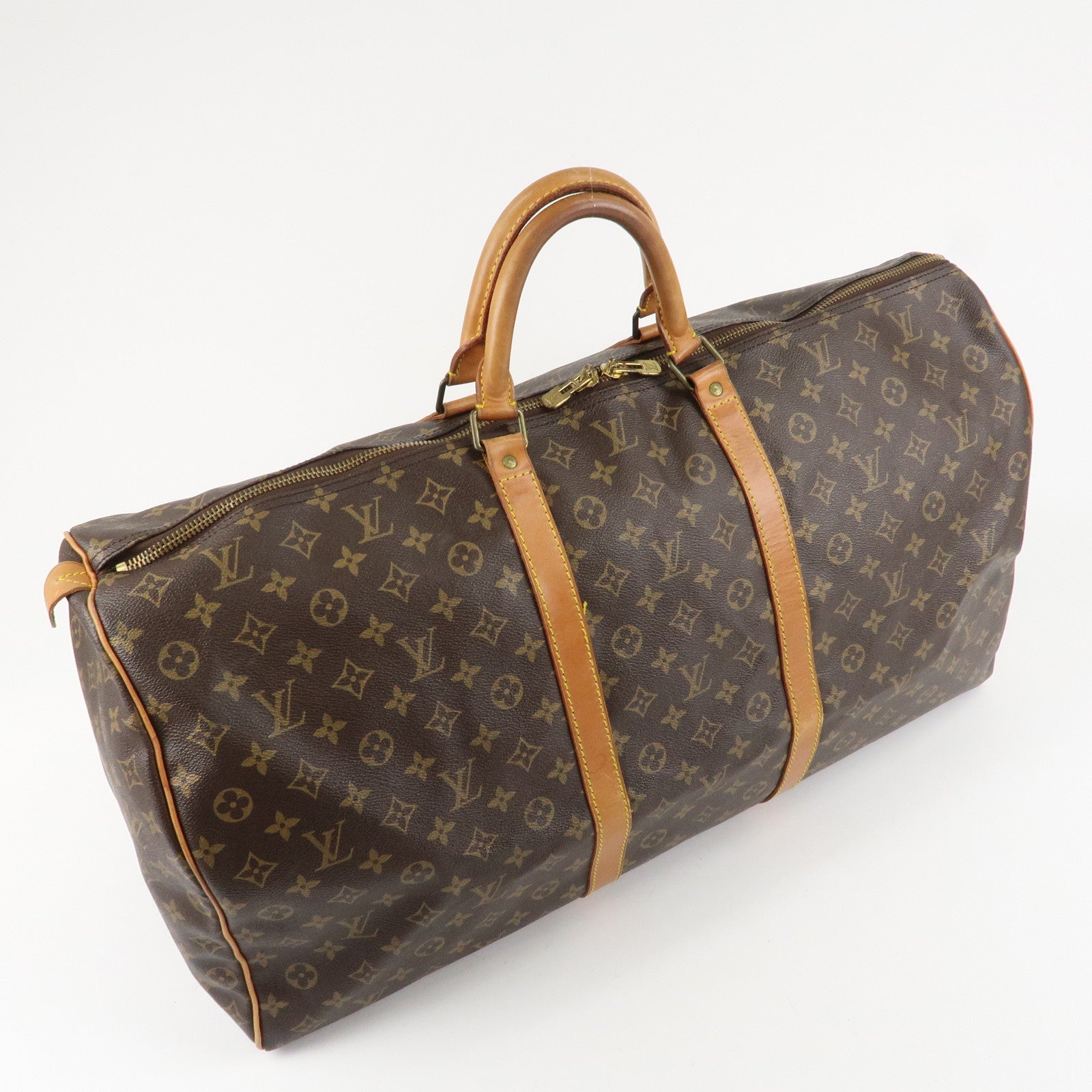 Louis Vuitton Monogram Keep All 60 Boston Bag Brown M41422 Used
