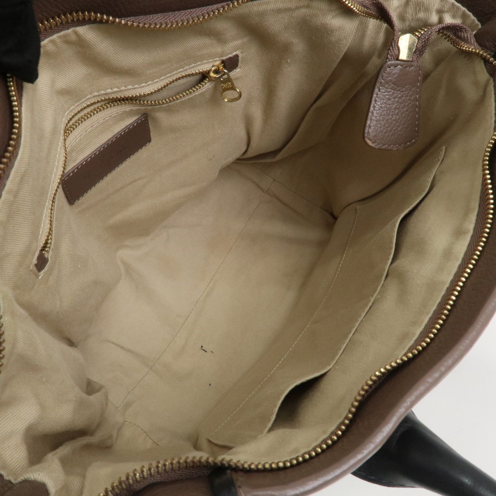 Chloe See by Chloe Leather Tote Bag Hand Bag Gray