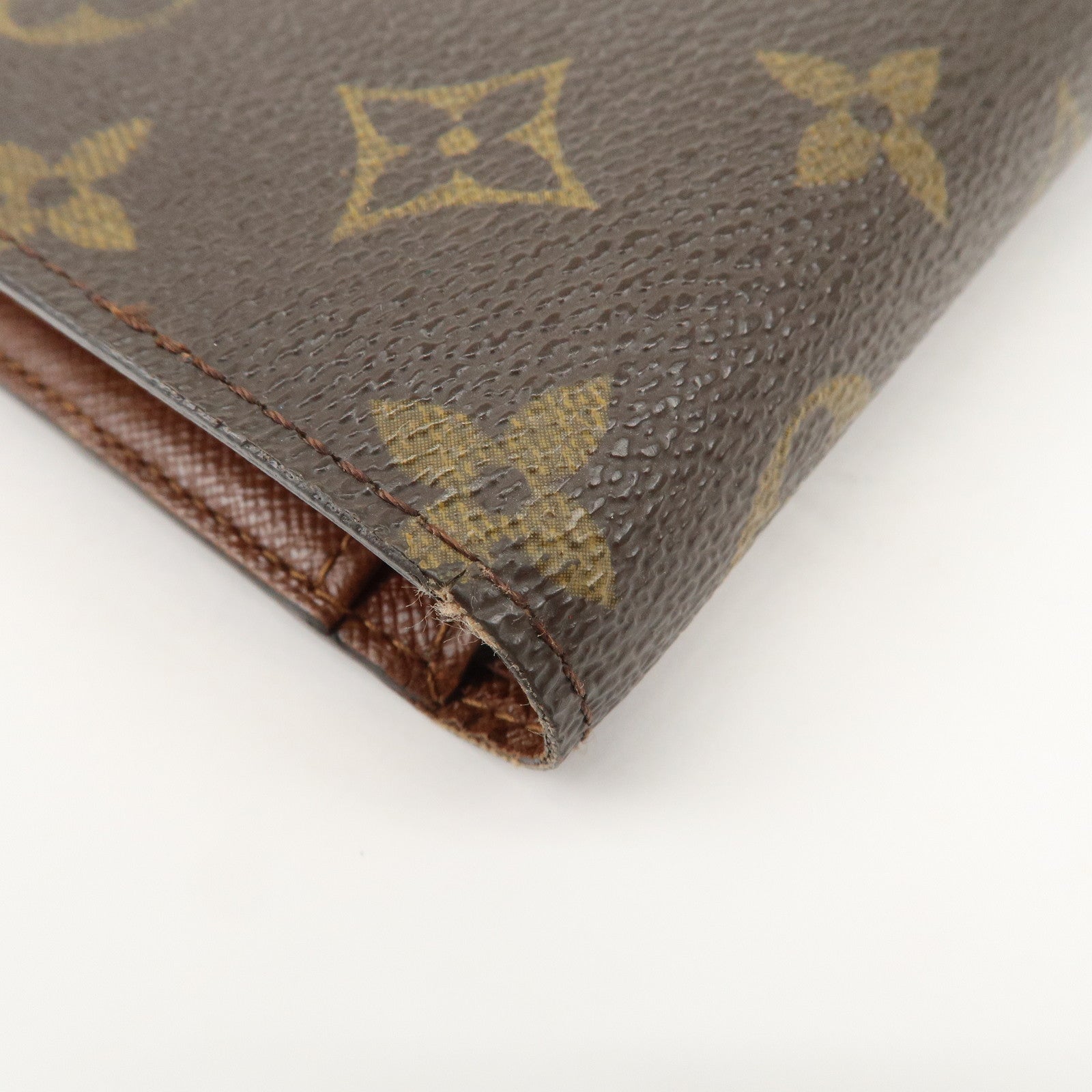 Louis Vuitton Monogram Porte Monnaie Viennois Wallet Brown M61663 Used