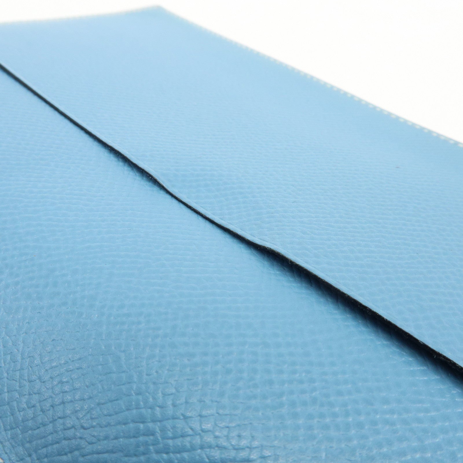 HERMES Globe Trotter Veau Epsom Planner Cover □H Stamped Blue Jean