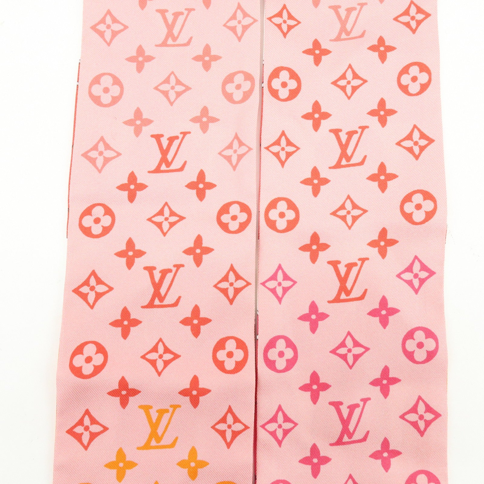 Louis Vuitton Monogram Silk 100% Bandeau My LV Tags Scarf M77677