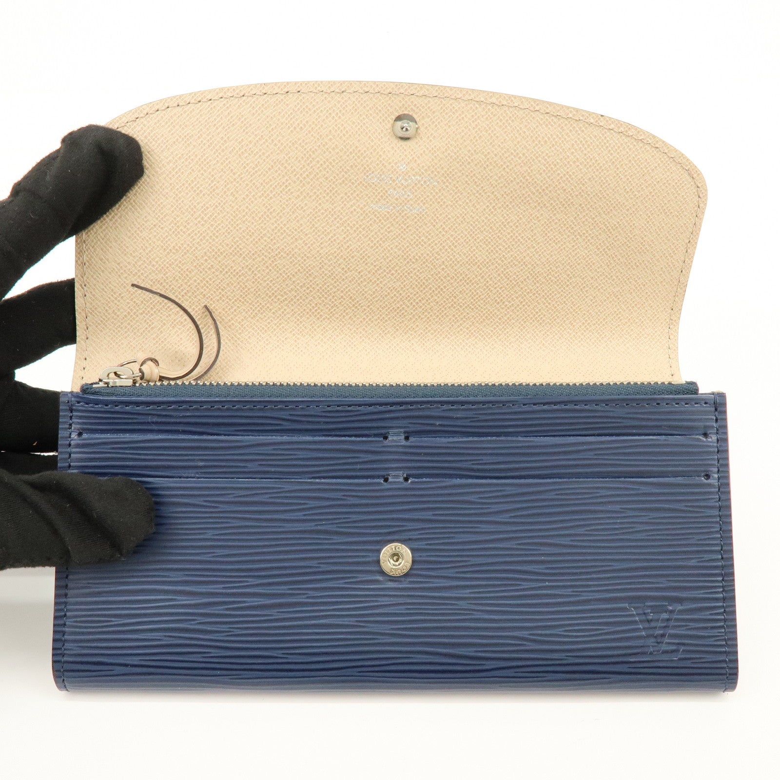 Louis Vuitton Epi Portefeuille Emilie Wallet Indigo Blue M60854
