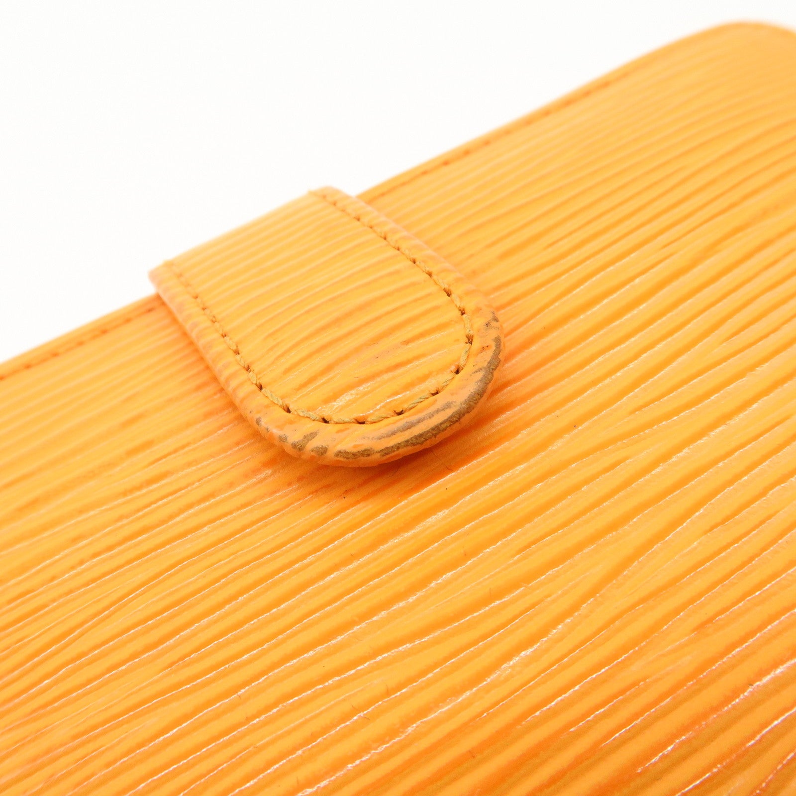 Louis Vuitton Epi Porte Monnaie Viennois Bi-Fold Wallet Mandarin Orange Used