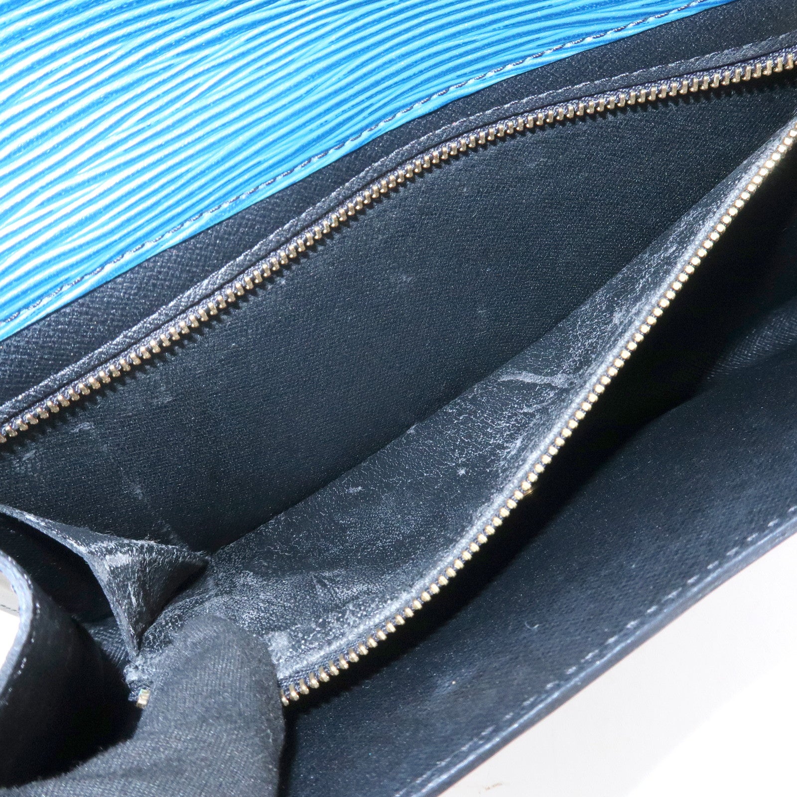 Louis Vuitton Epi Leather Art Deco Toledo Clutch Bag Blue M52635