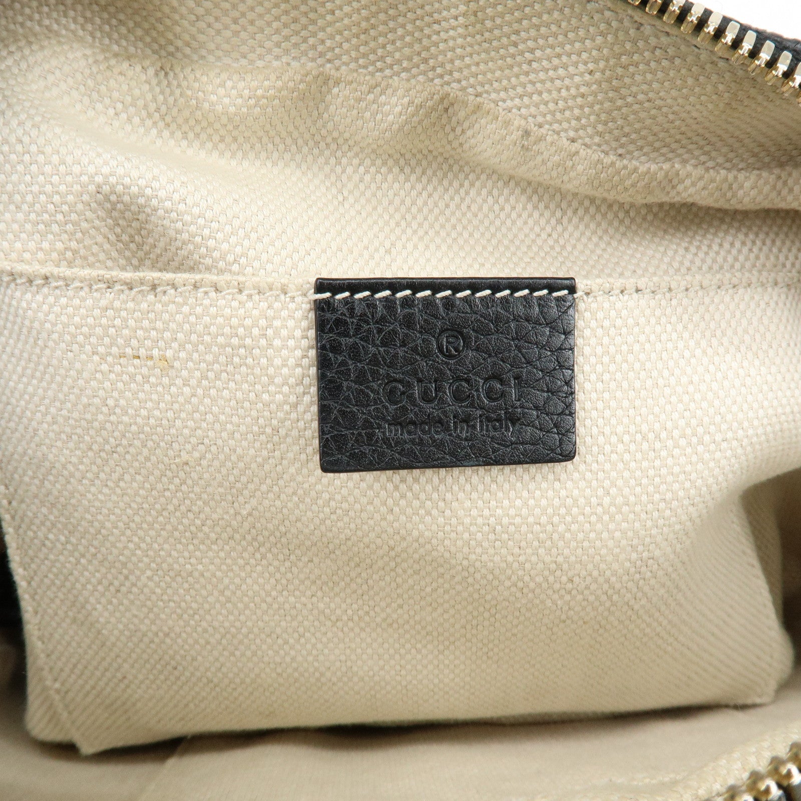 GUCCI SOHO Leather Shoulder Crossbody Bag Black 308364