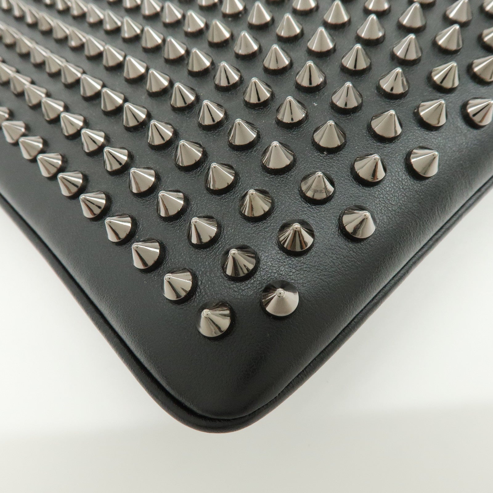 Christian Louboutin Leather 2Way Bag Chain Shoulder Bag Black Red