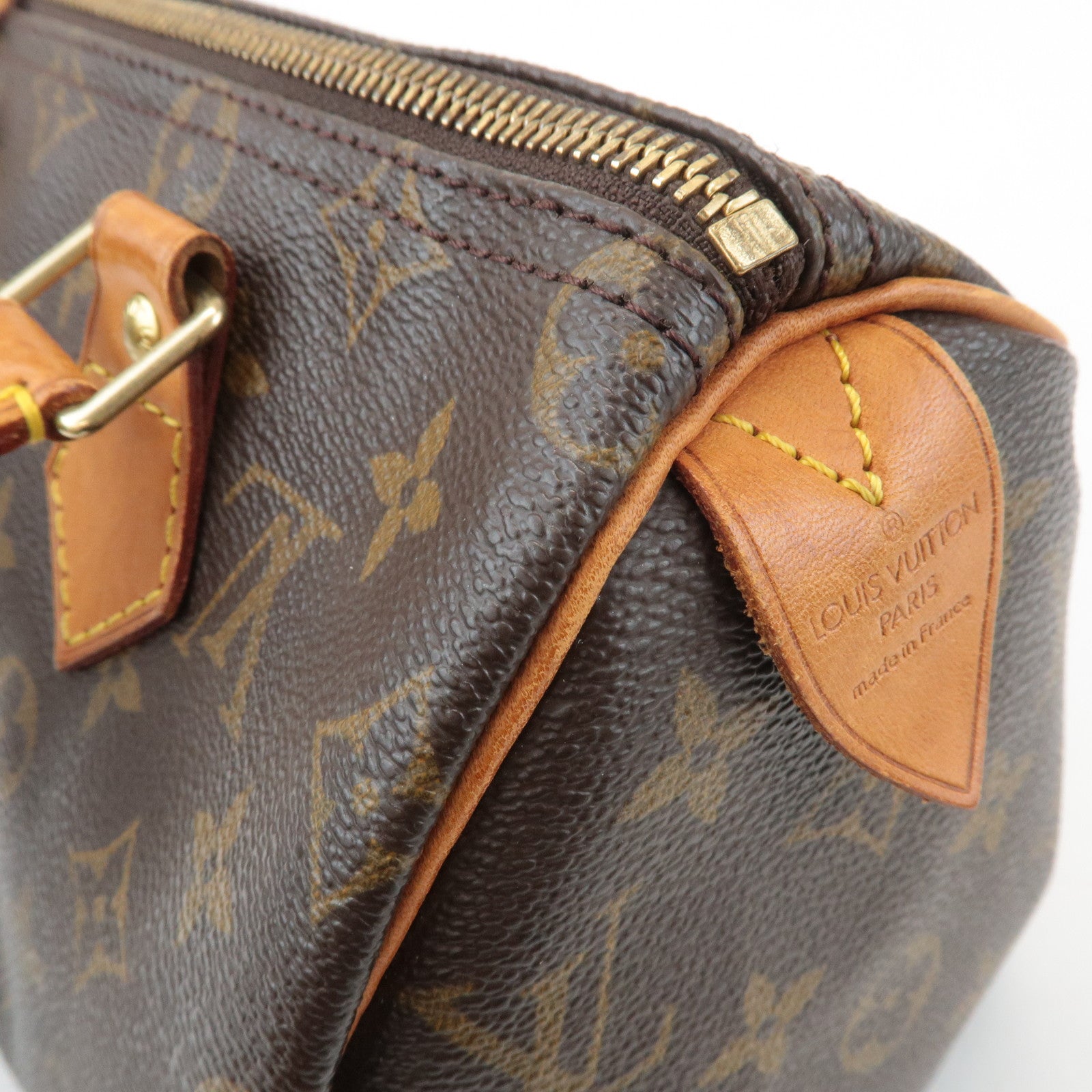 Louis Vuitton Monogram Speedy 25 Hand Bag Boston Bag Brown M41528 Used
