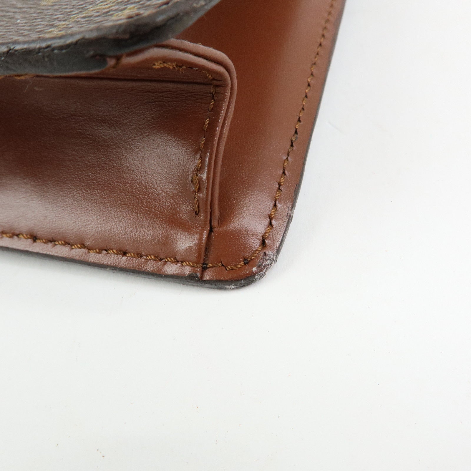 Louis Vuitton Monogram Pochette Homme Clutch Bag Brown M51795