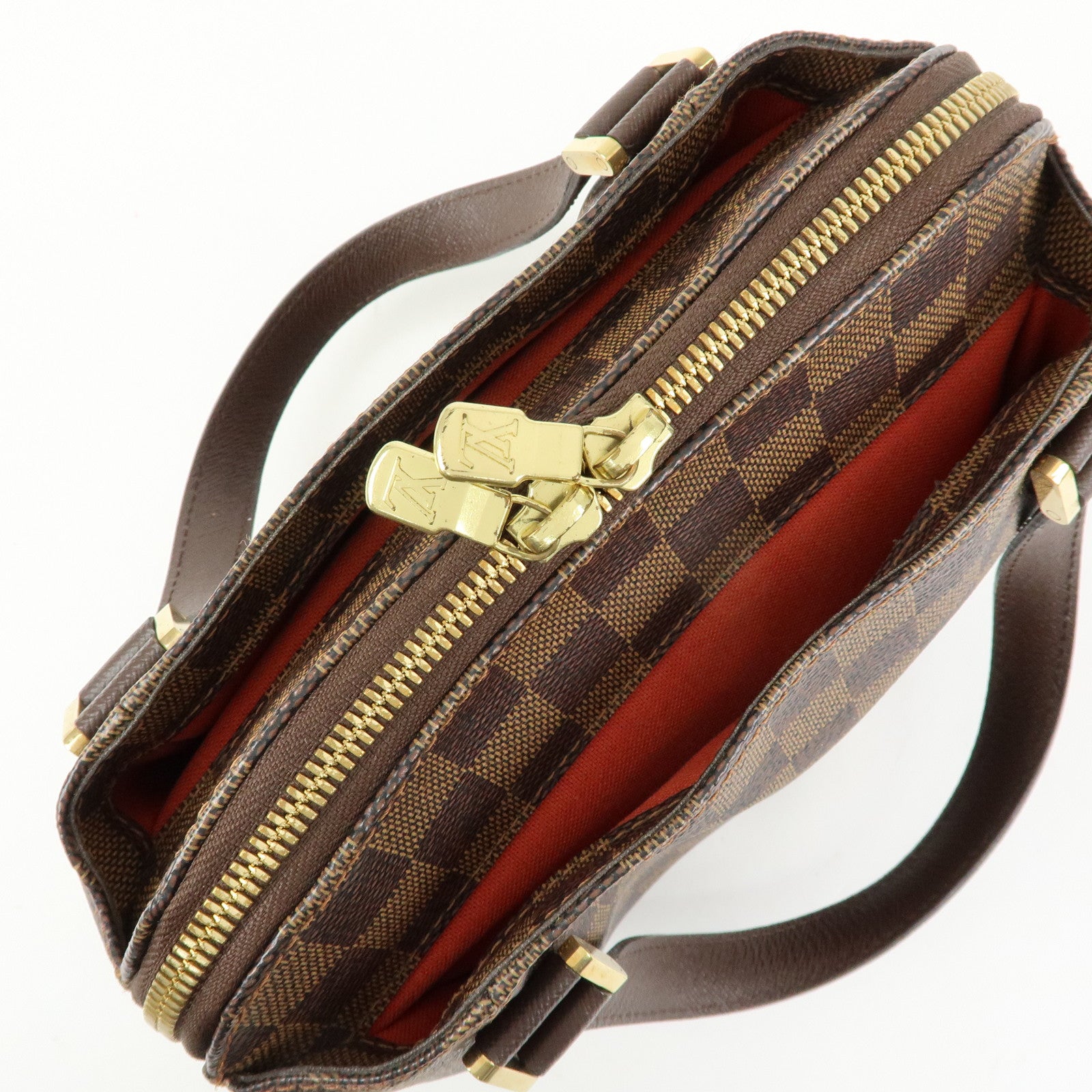 Louis Vuitton Damier Canvas Belem PM Hand Bag Ebene Brown N51173