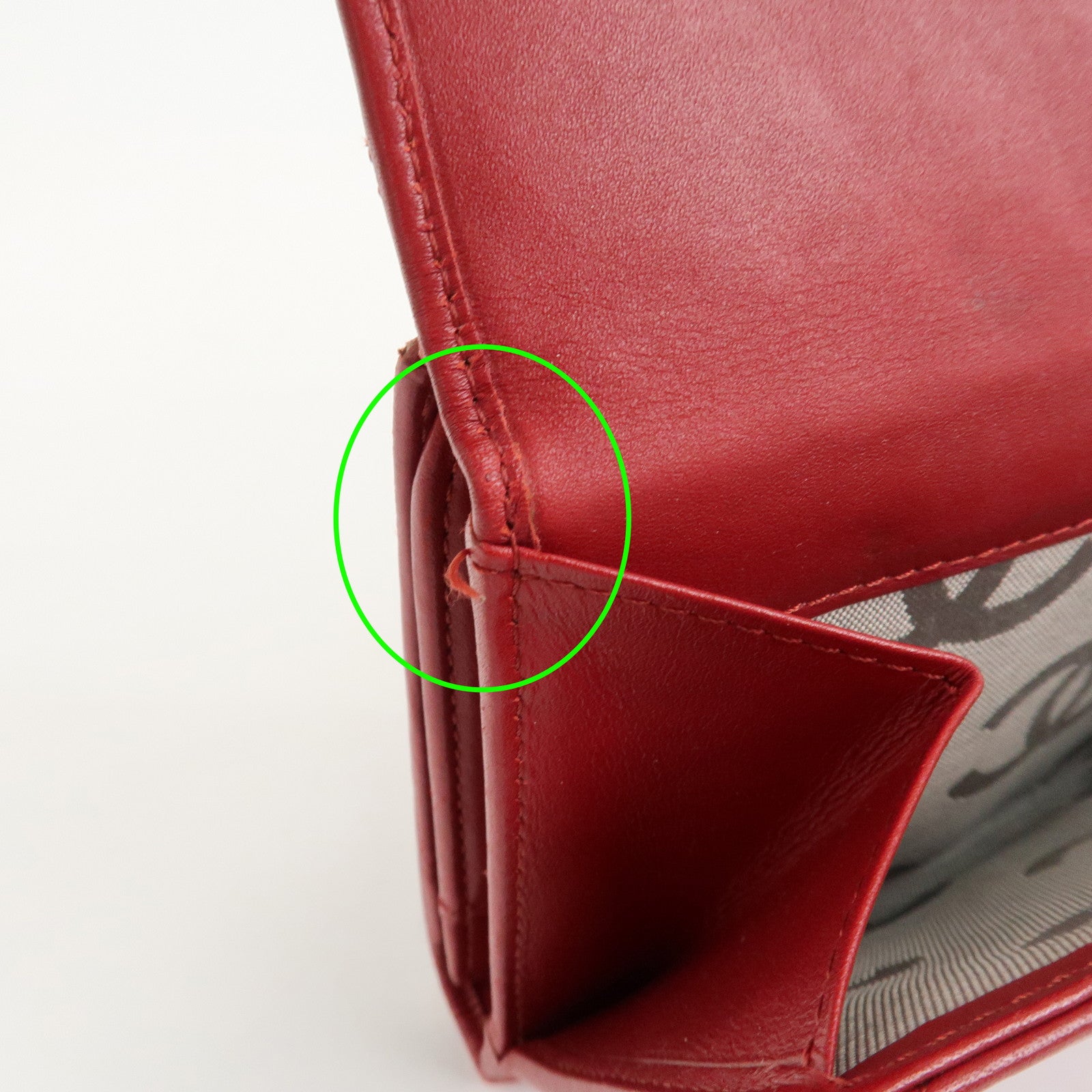 CHANEL Cambon Line Matelasse W Hook Long Wallet Red A46643