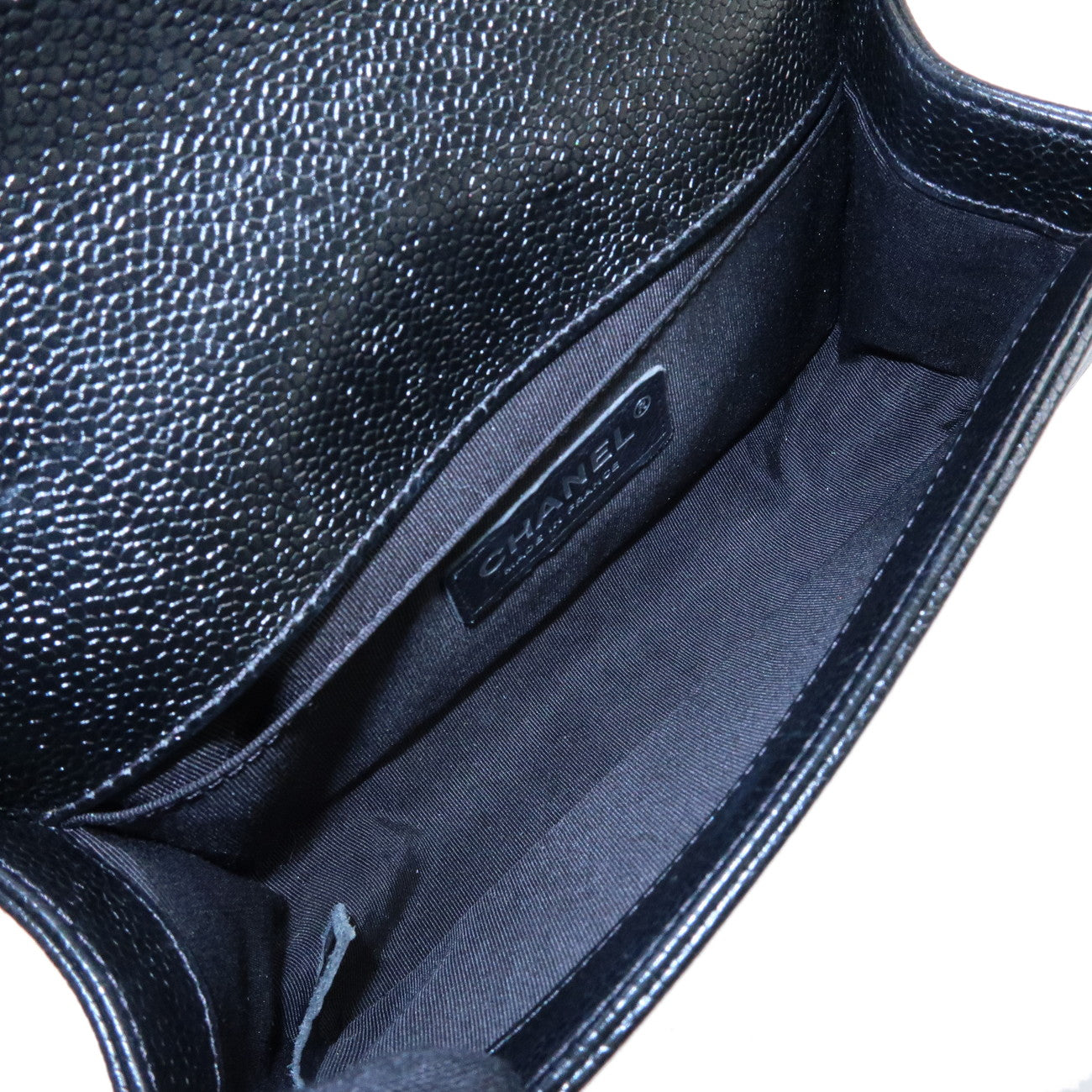 CHANEL Boy CHANEL Caviarskin Chain Shoulder Bag Small Black A67085