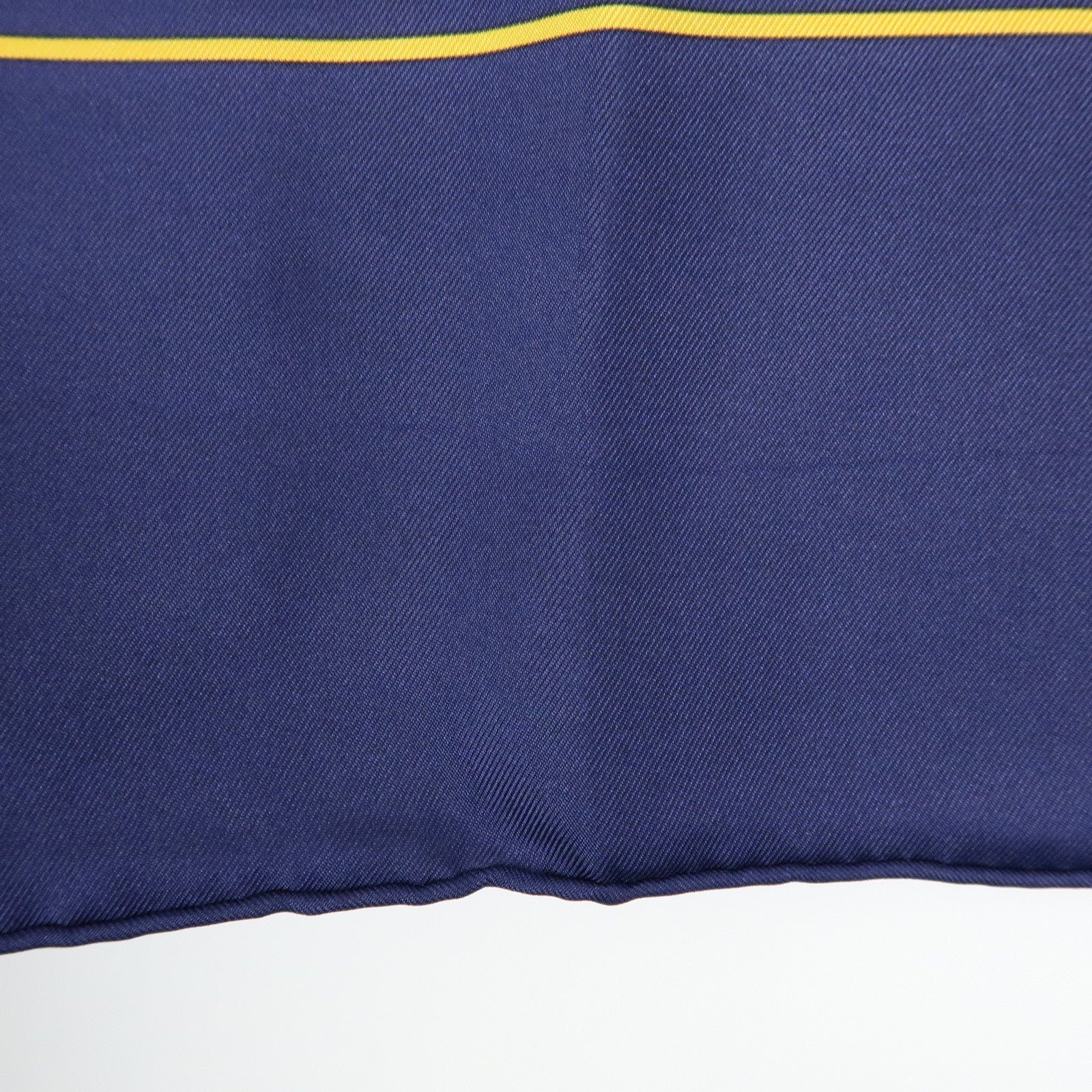 HERMES Carre 70 Silk 100% Scarf Tattersalles Navy Beige