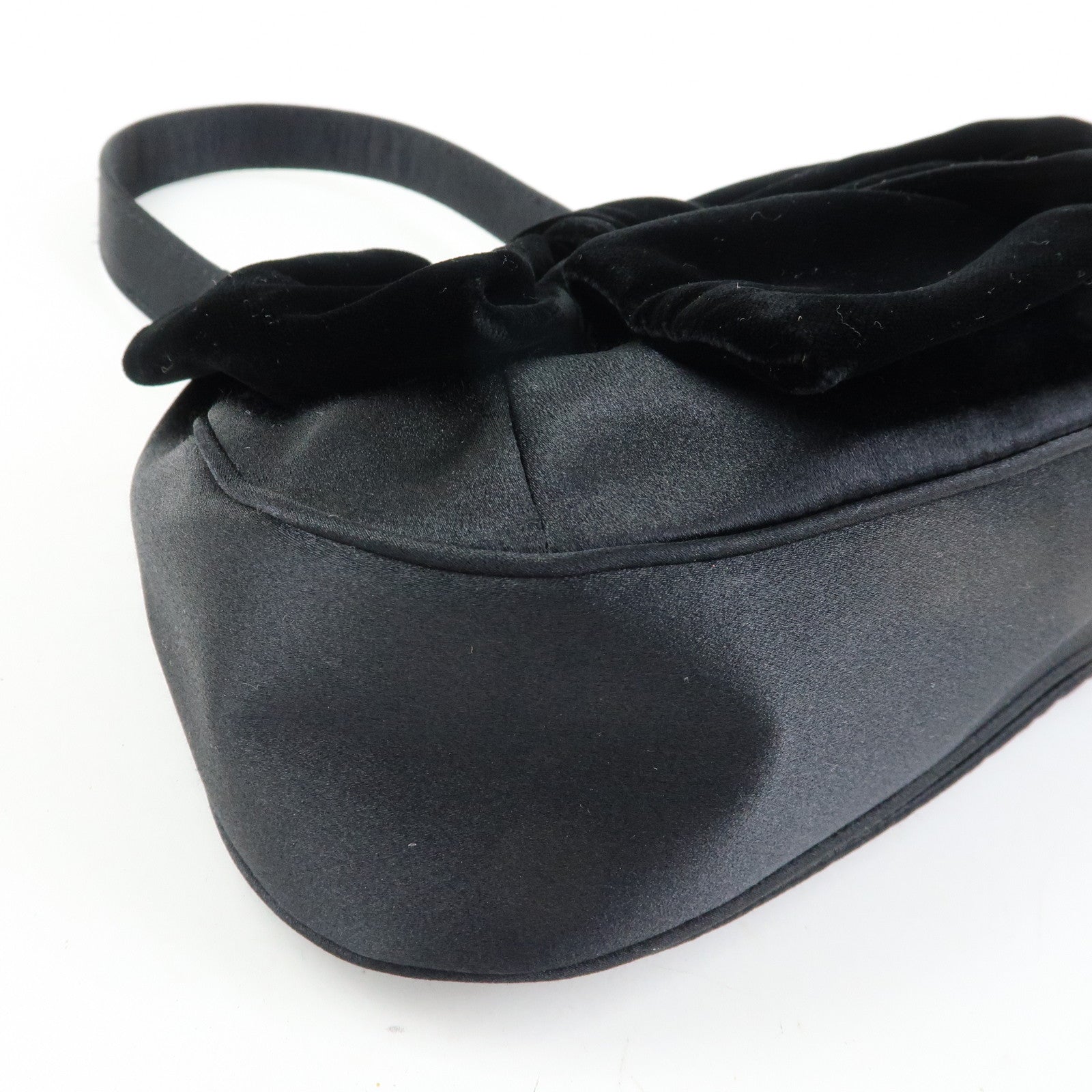 SAINT LAURENT PARIS YSL YVES SAINT LAURENT Velvet Satin Hand Bag