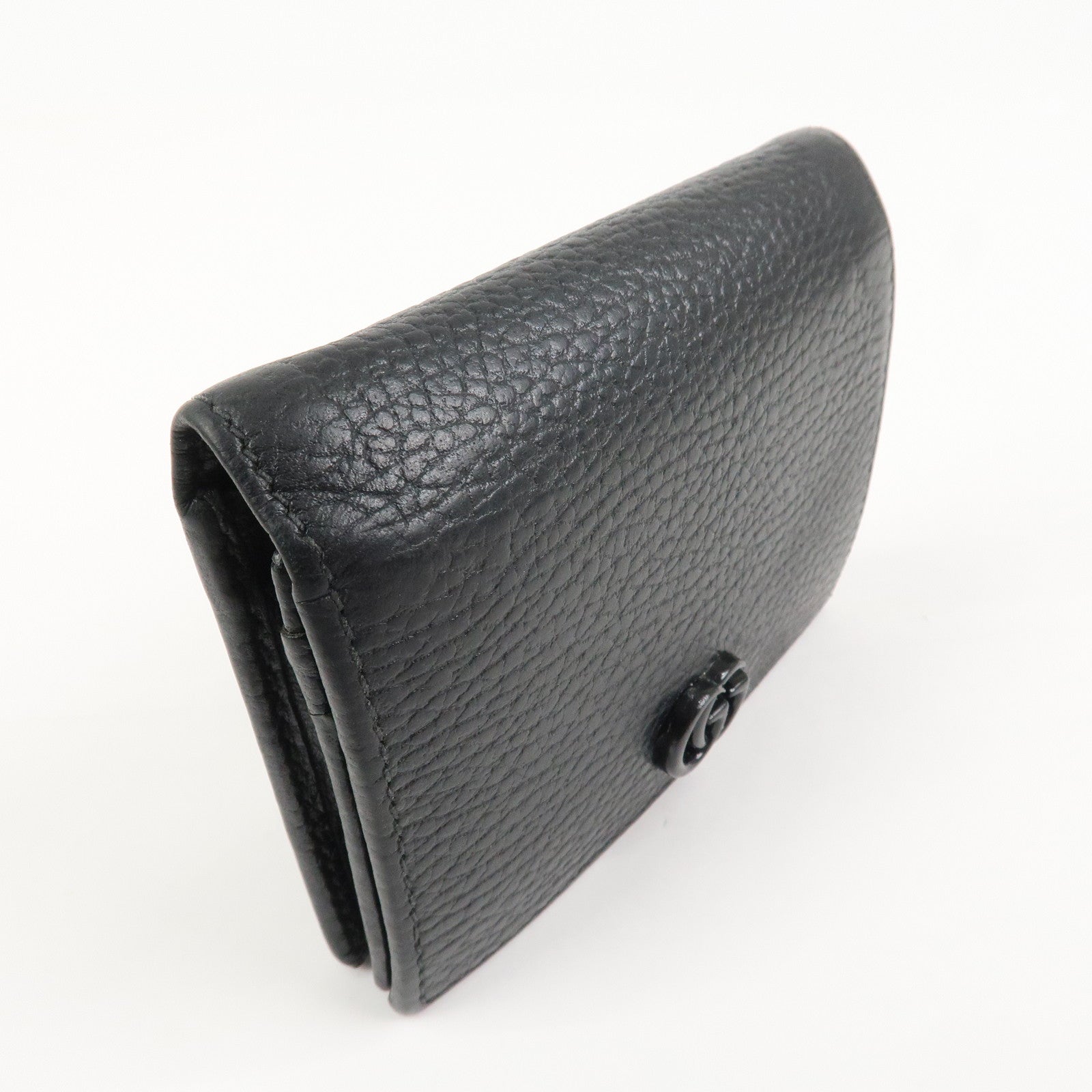 GUCCI GG Marmont Double G Mini Leather Wallet Compact Wallet 456126