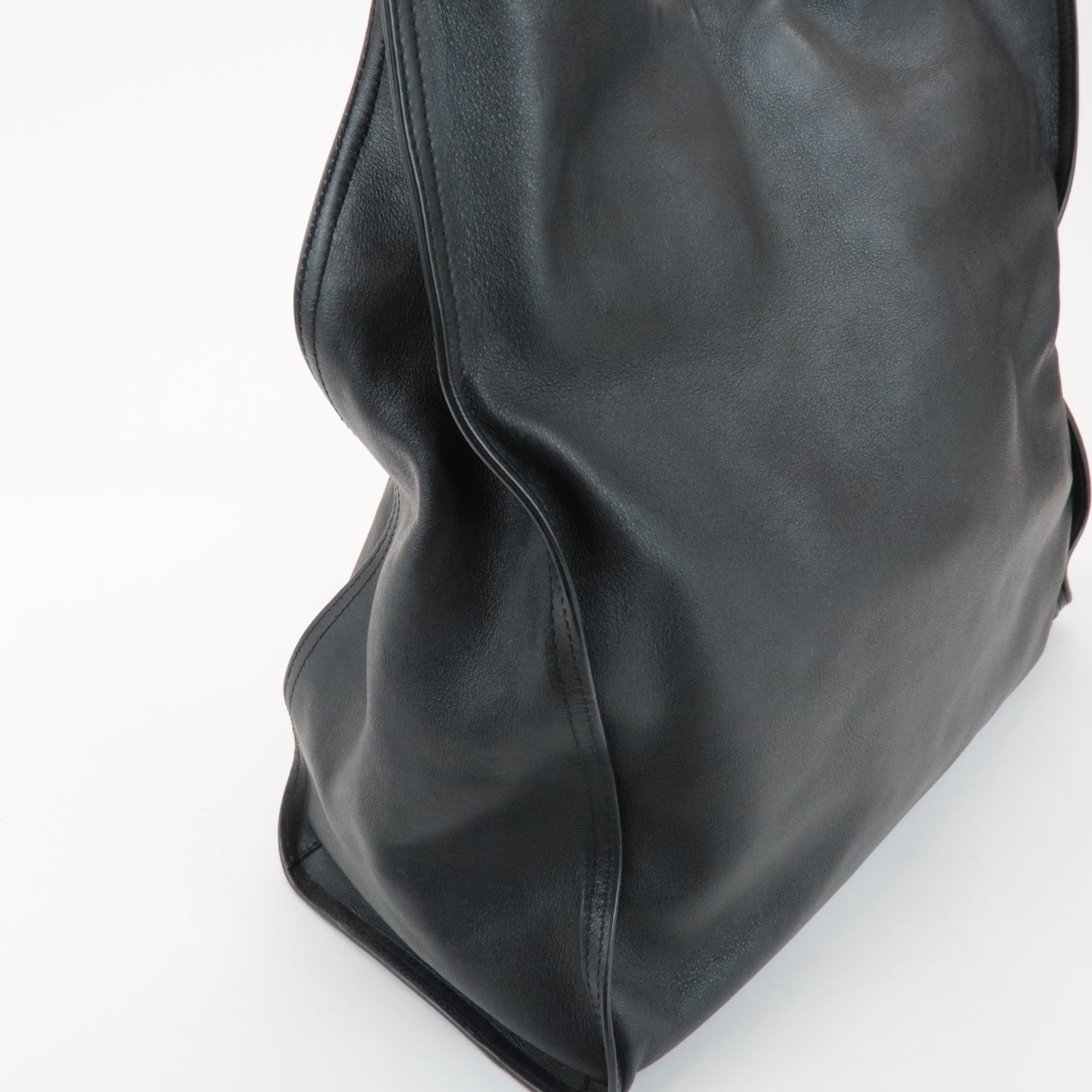 BOTTEGA VENETA Intrecciato Leather Shoulder Bag Black