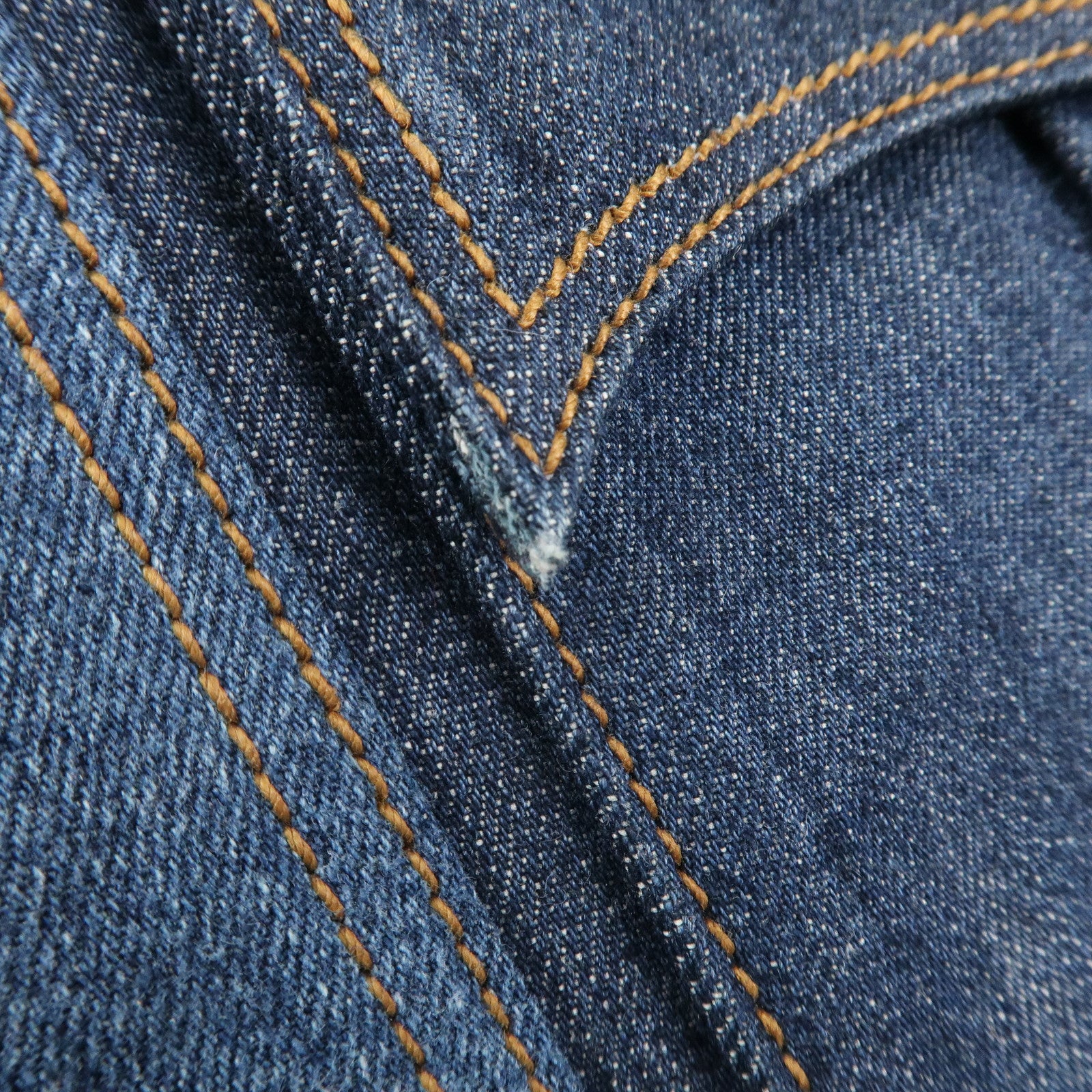 MIU MIU Leather Denim Tote Bag Shoulder Bag Navy 5BG024 Used