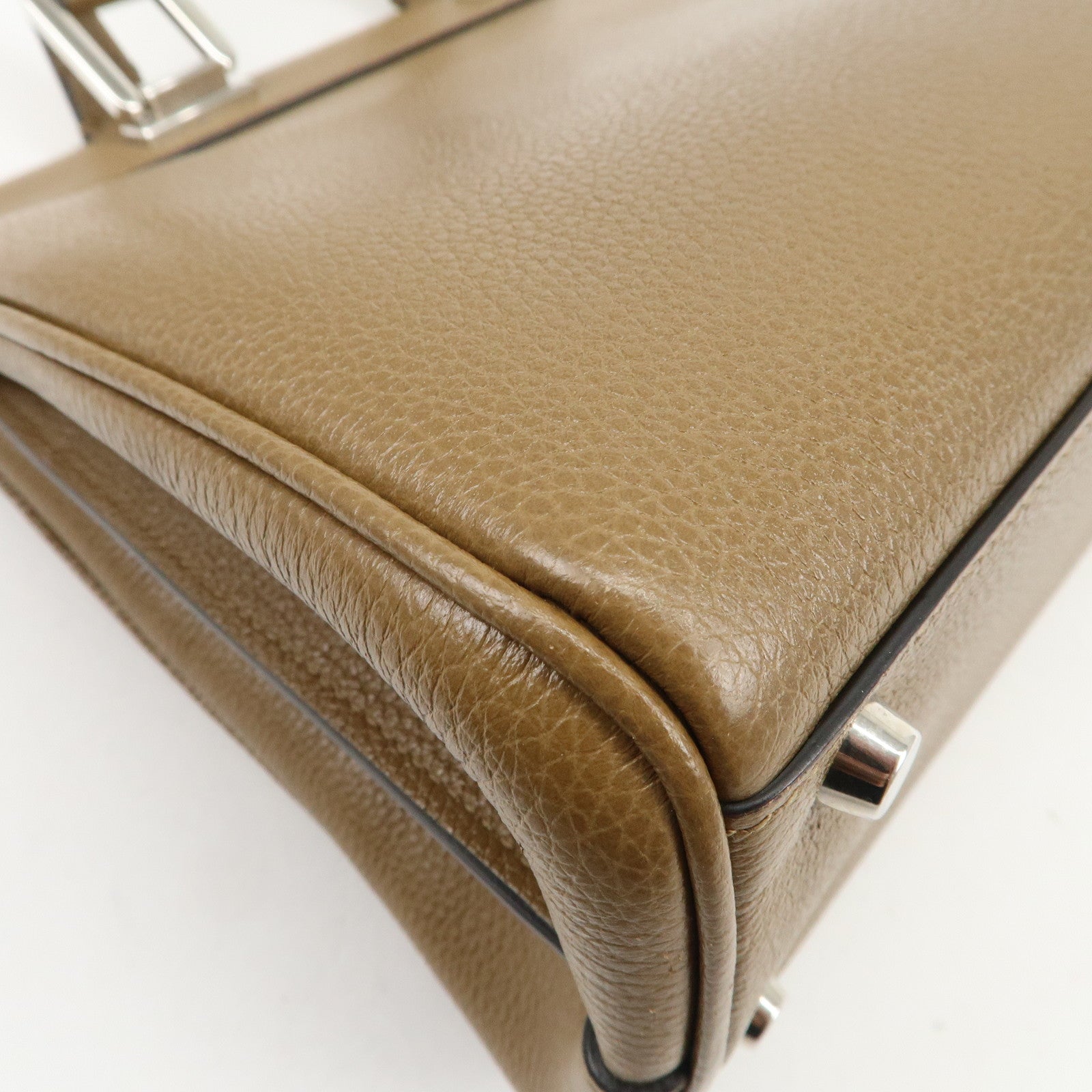 GUCCI Zumi Leather 2Way Bag Hand Bag Shoulder Bag Brown 569712