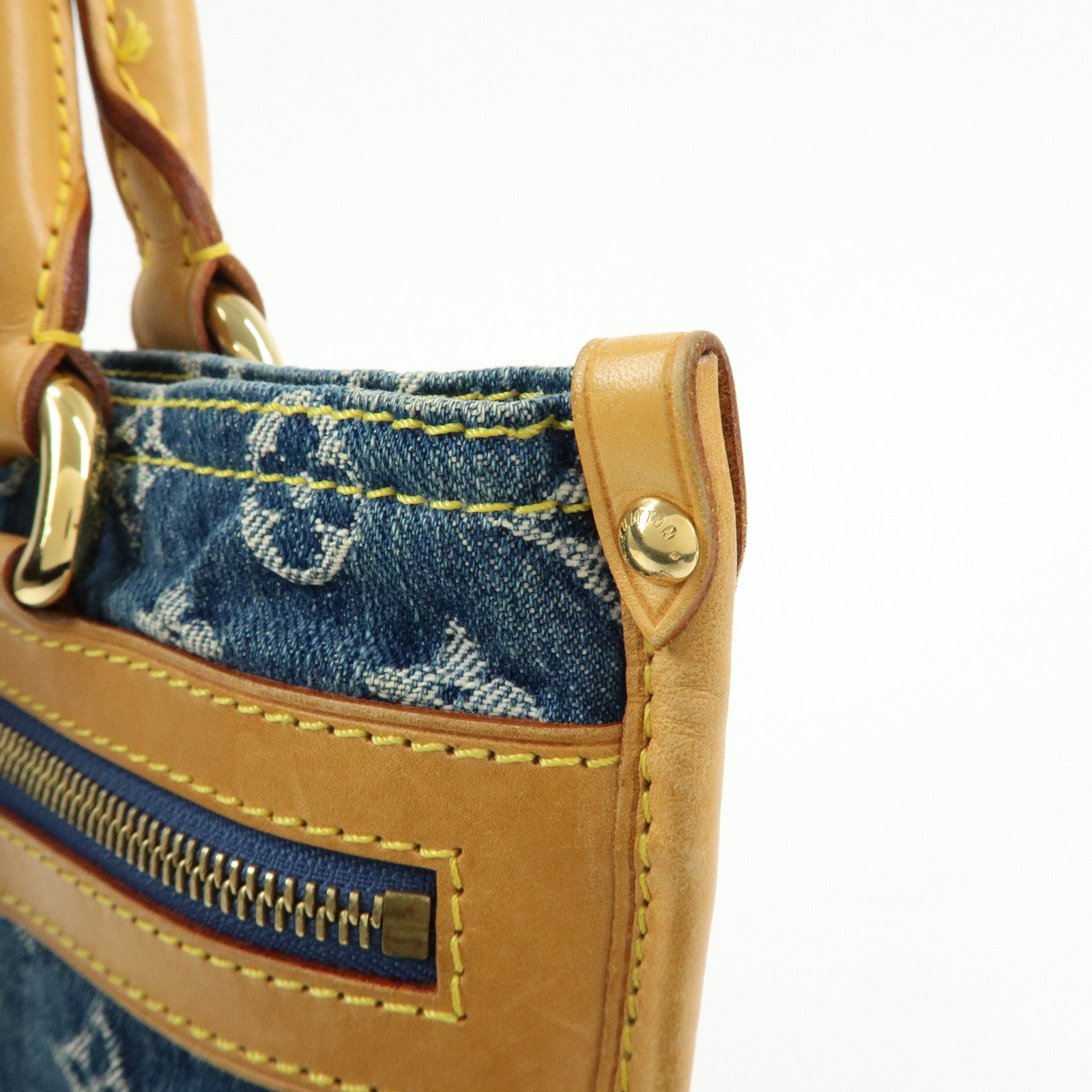 Louis Vuitton Monogram Denim Flat Shopper Tote Bag M95018