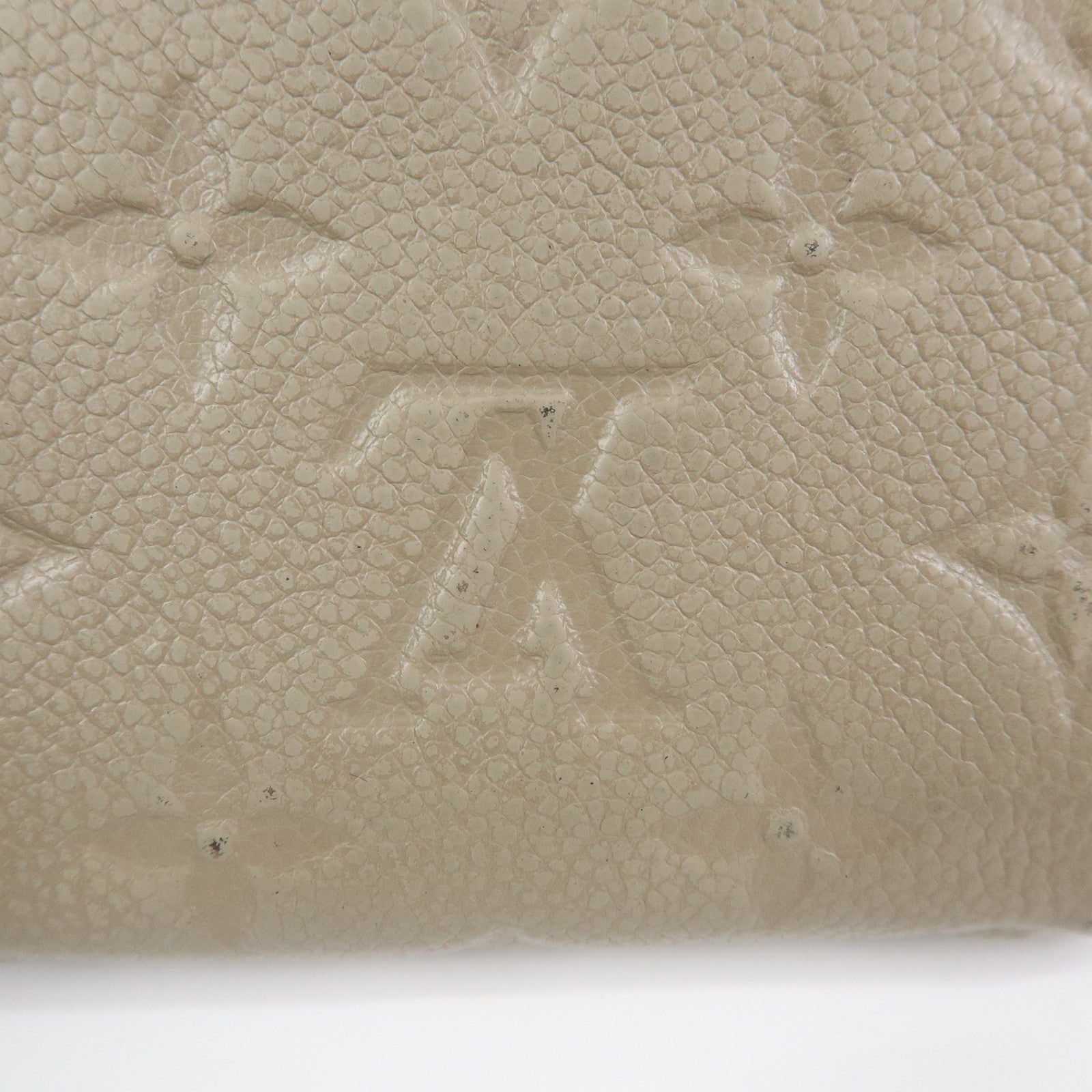 Louis Vuitton Monogram Empreinte Round Zippy Coin Case Beige M68696