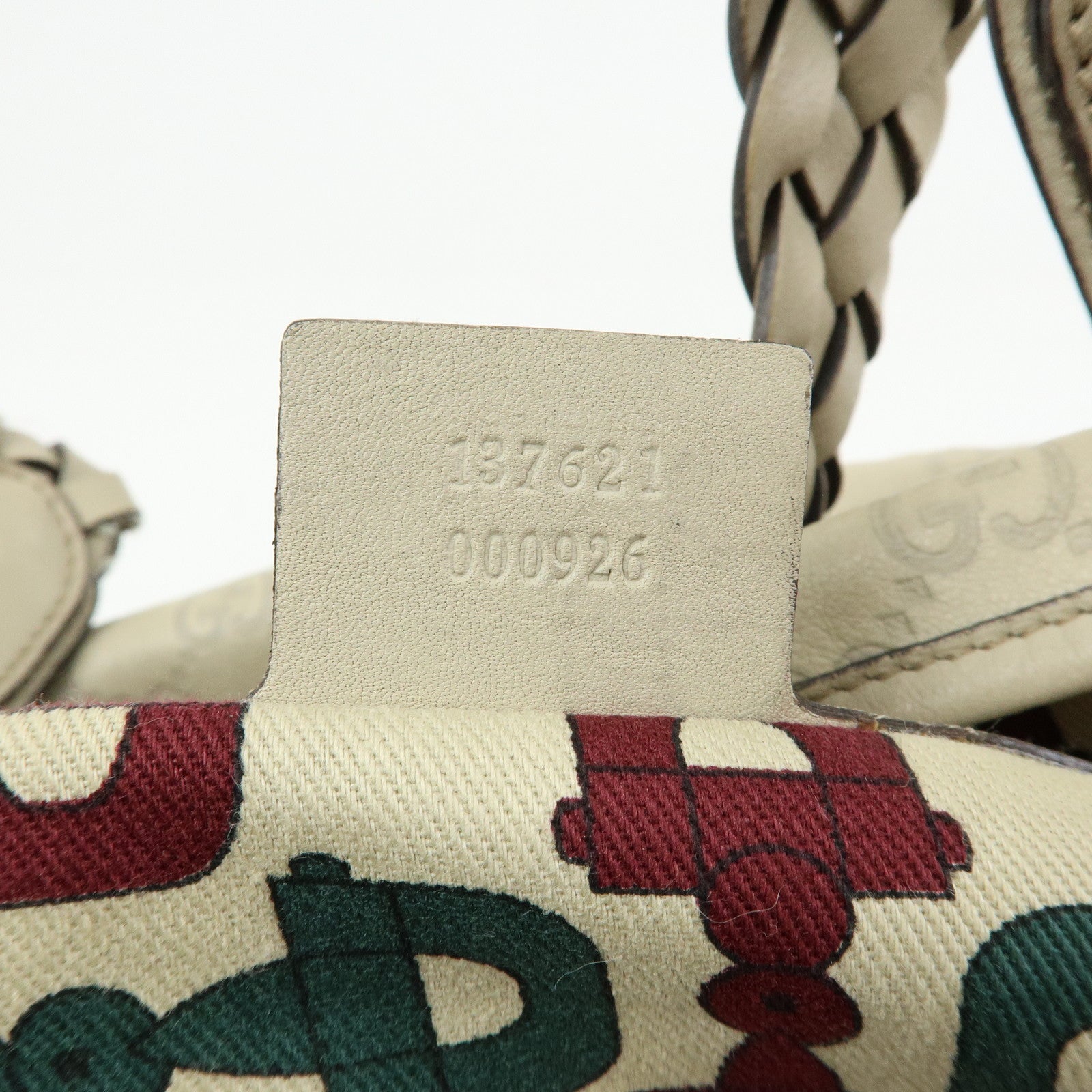 GUCCI Horsebit Guccissima Leather Hand Bag Ivory 137621