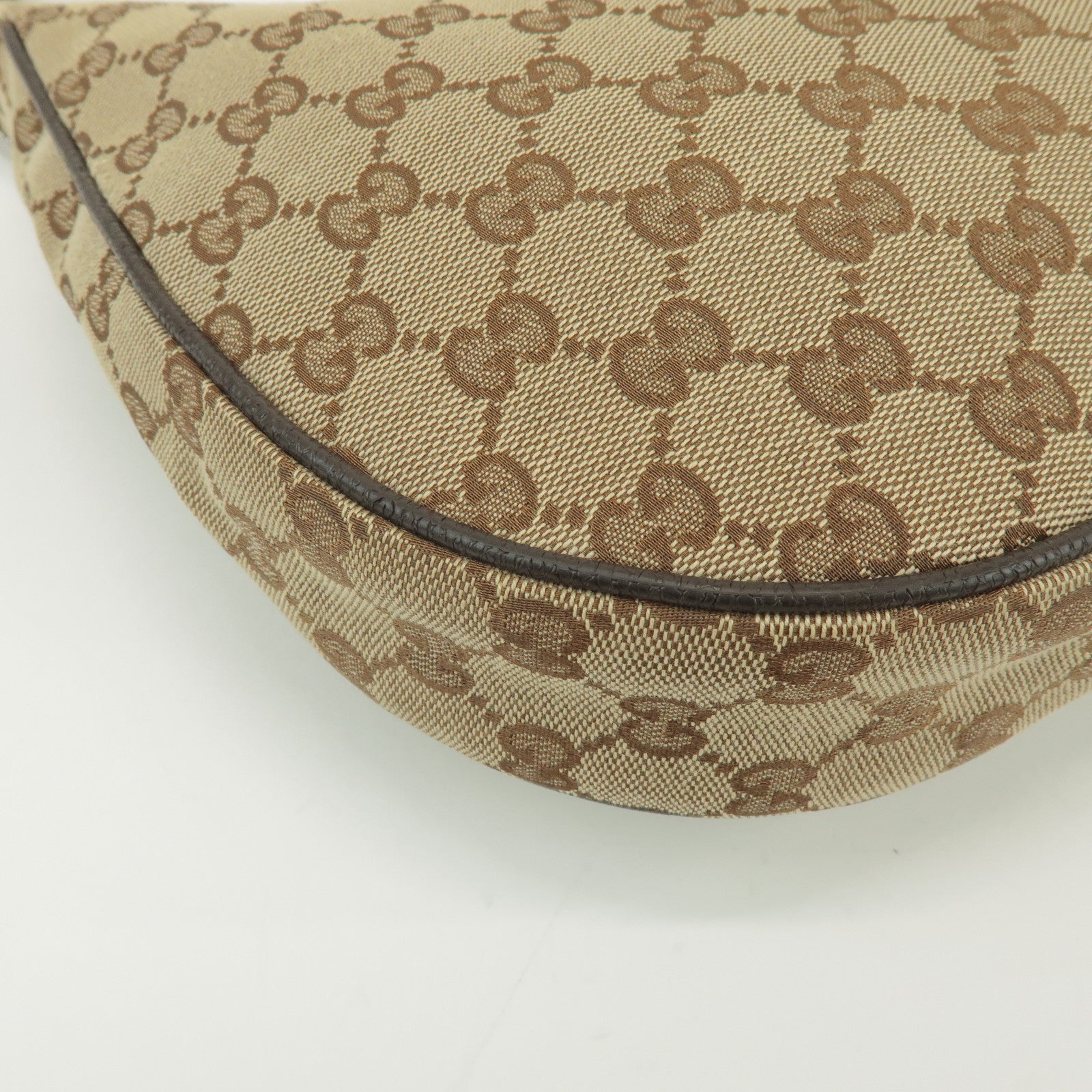 GUCCI Sherry GG Canvas Leather Shoulder Bag Body Bag Beige 122790