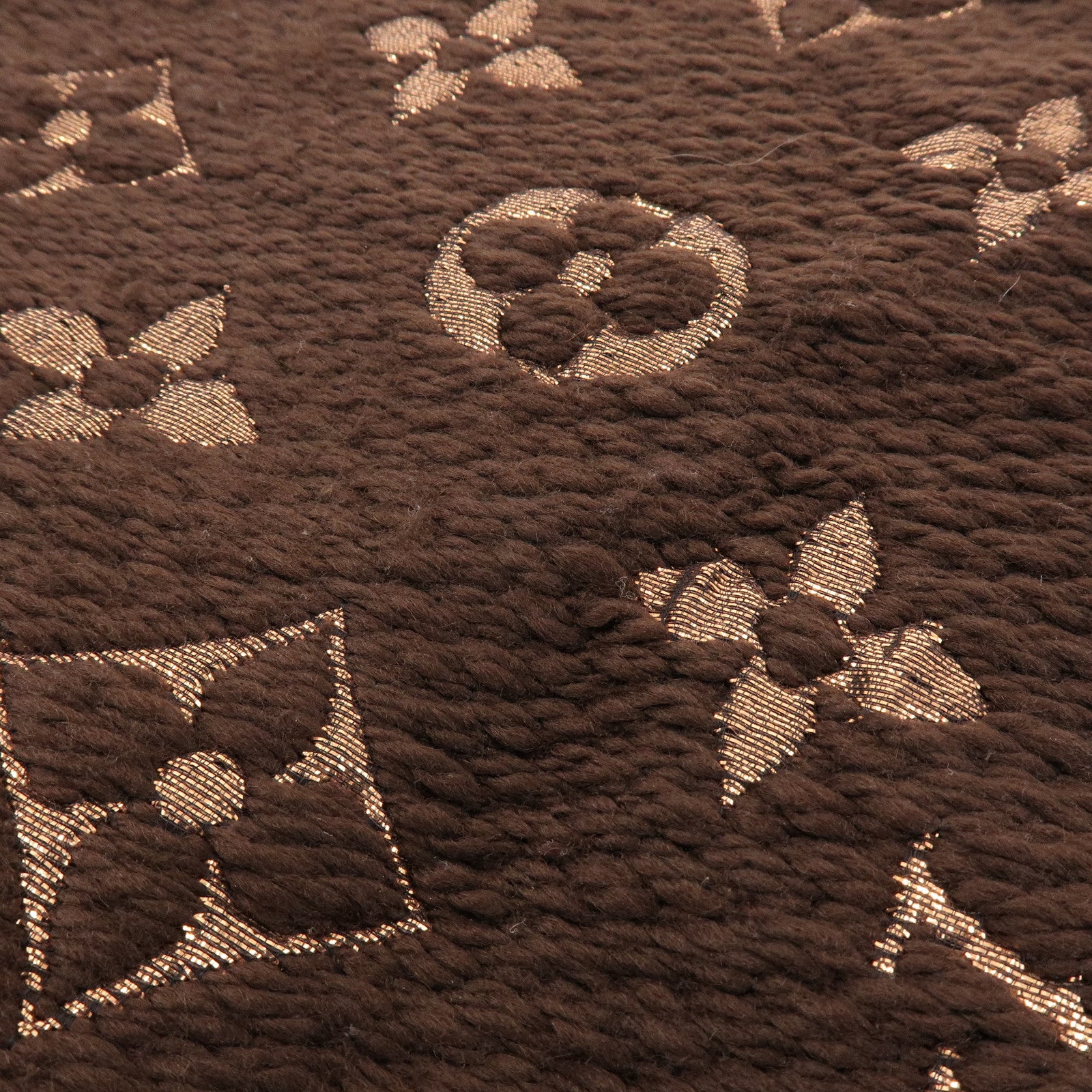 Louis Vuitton Echarpe Logomania Shine Wool Silk Scarf Brown M71383