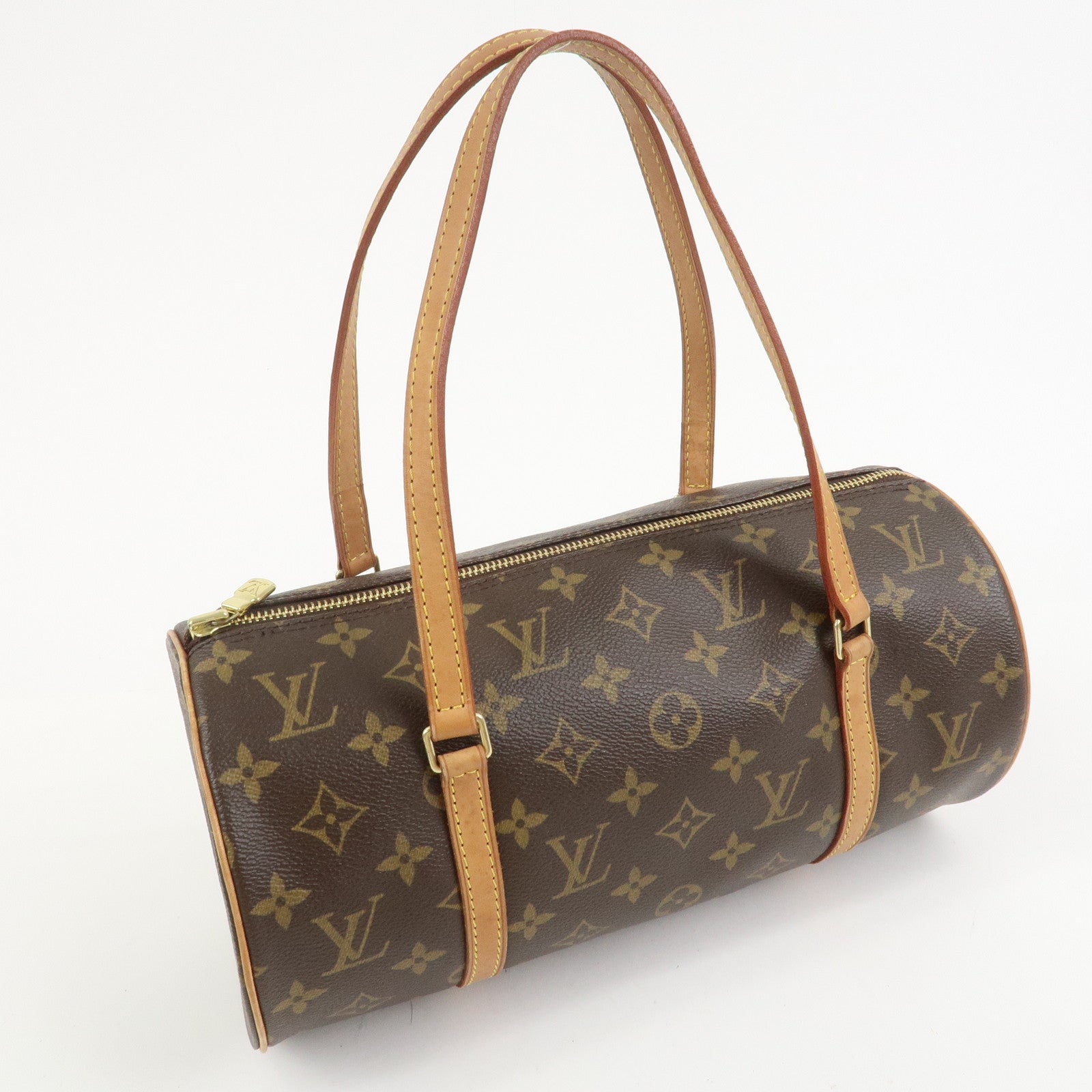 Louis Vuitton Monogram Papillon 30 Hand Bag Brown M51385