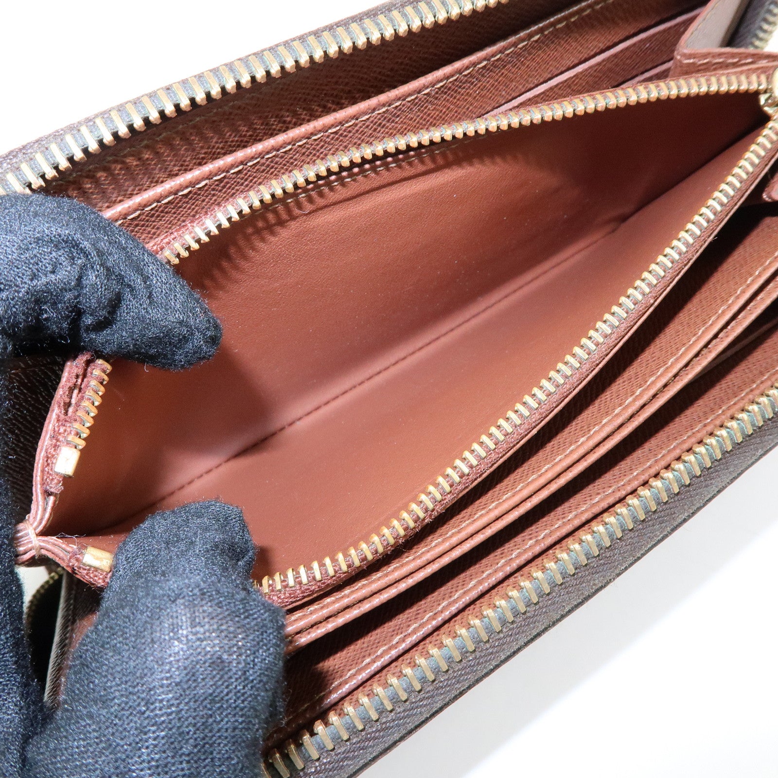 Louis Vuitton Monogram Canvas Zippy Wallet Long Wallet Brown M42616