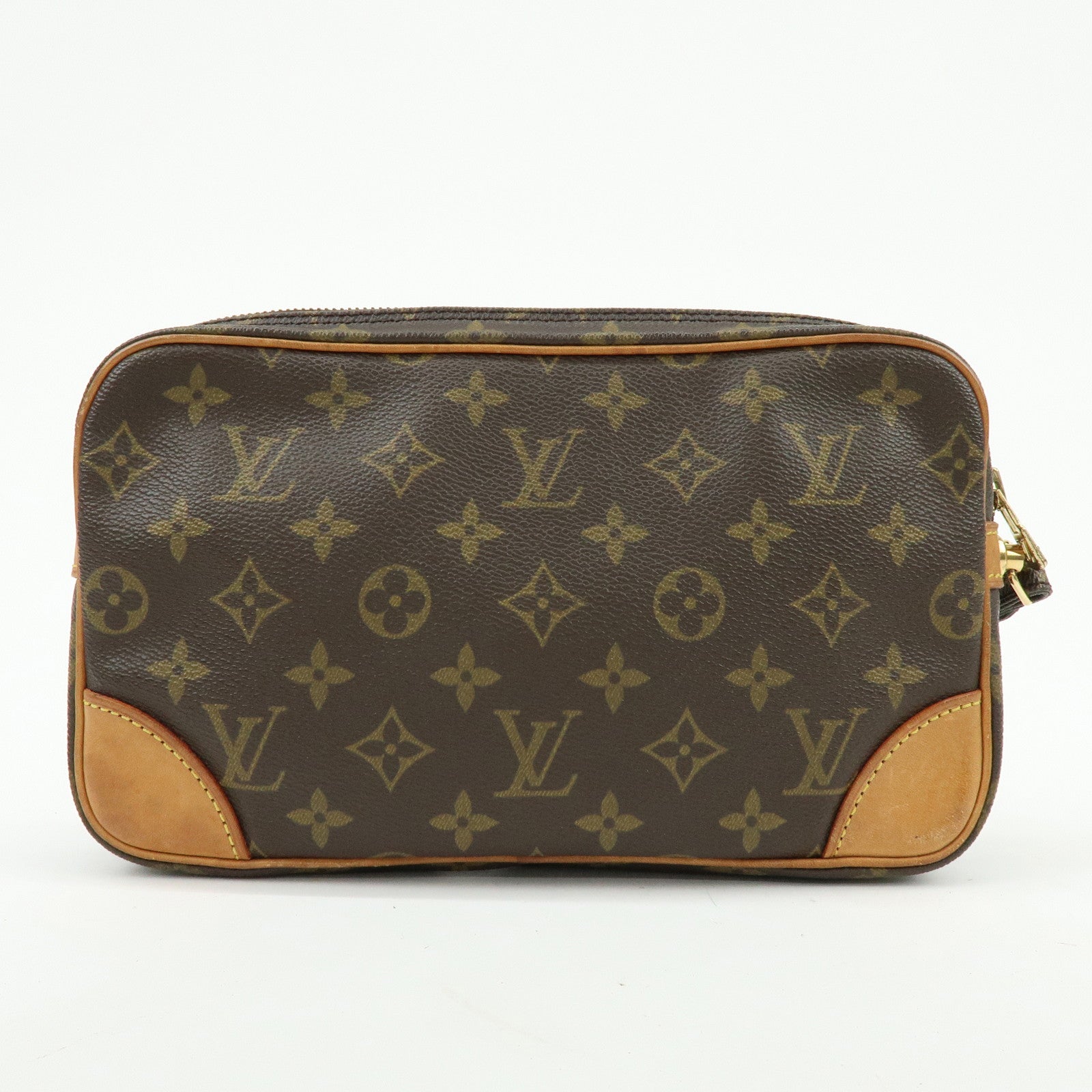 Louis Vuitton Monogram Marly Dragonne GM Clutch Bag Brown M51825