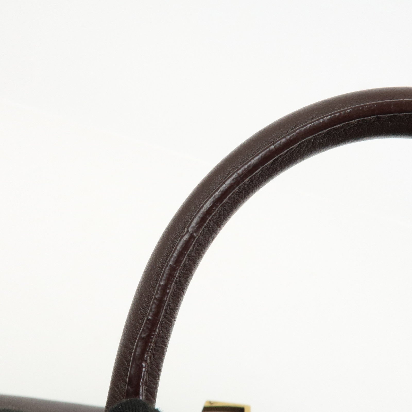 SAINT LAURENT Downtown Cabas Leather Suede 2WAY Bag Hand Bag Brown
