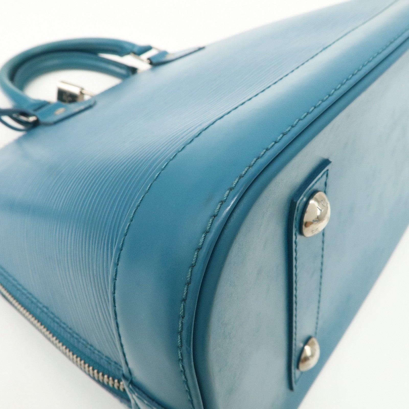 Louis Vuitton Epi Alma PM Hand Bag Cyan Blue M40624