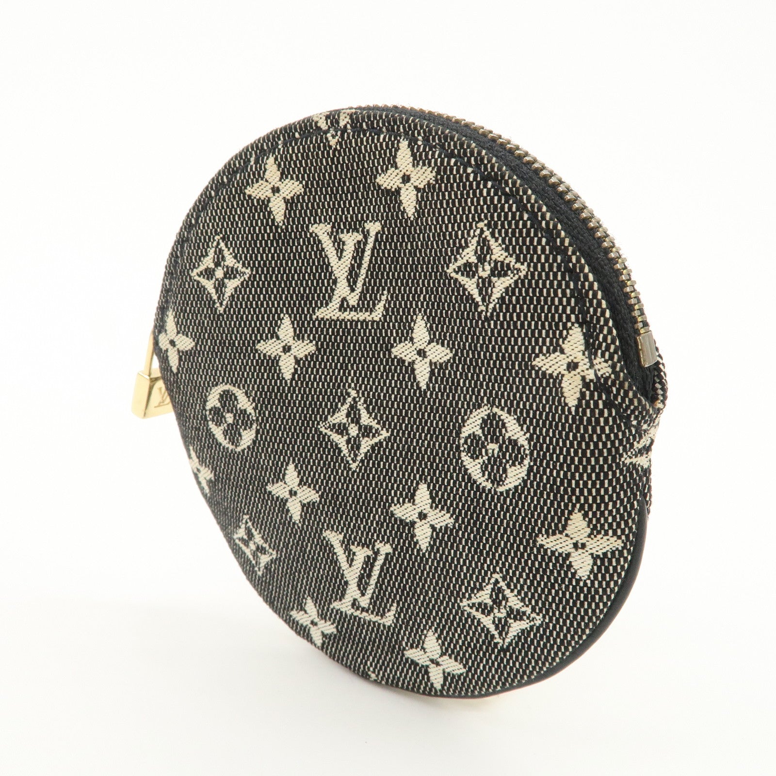 Louis Vuitton Monogram Mini Lin Porte Monnaie Round Coin Case M92453 Used