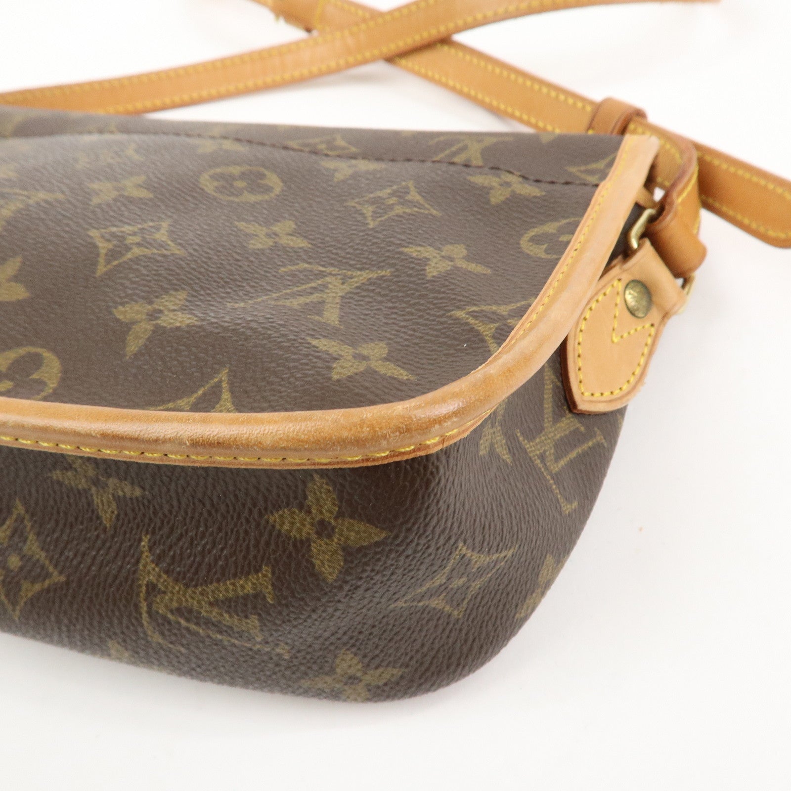 Louis Vuitton Monogram Gibeciere PM Shoulder Bag Brown M42248