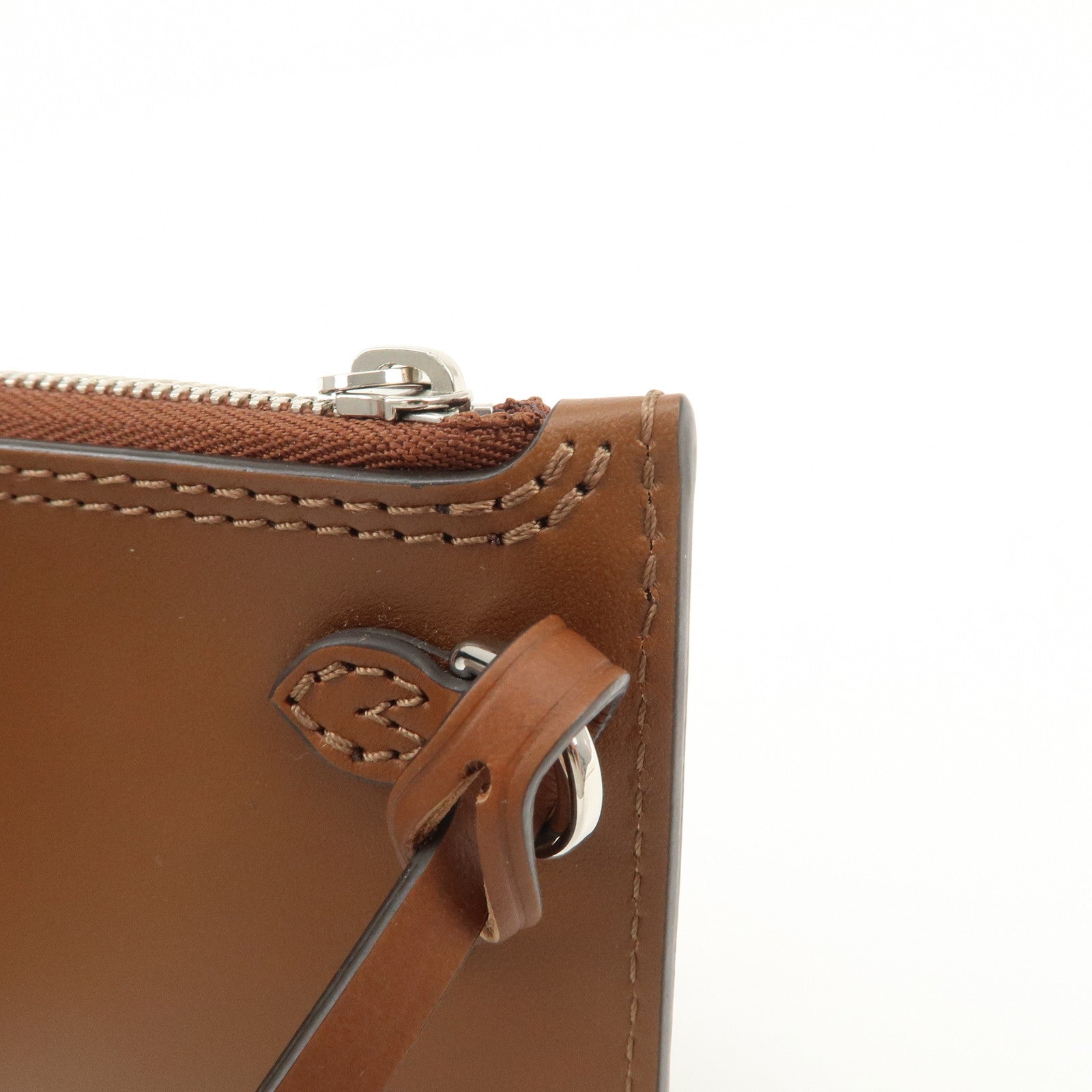 Louis Vuitton Mahina Leather Pouch for Hina PM Brown Used