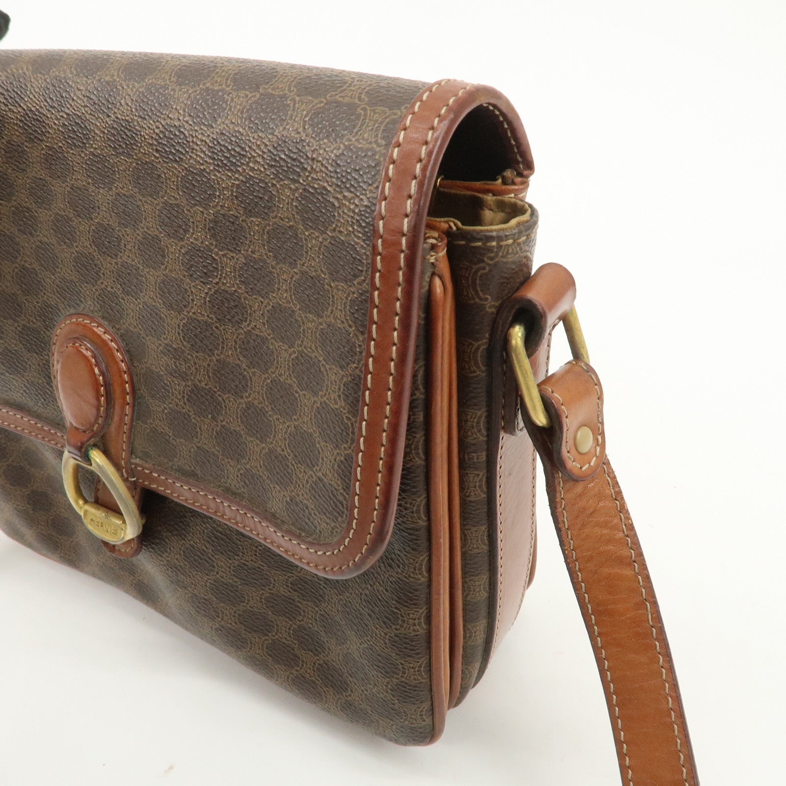 CELINE Macadam PVC Leather Shoulder Bag Crossbody Bag