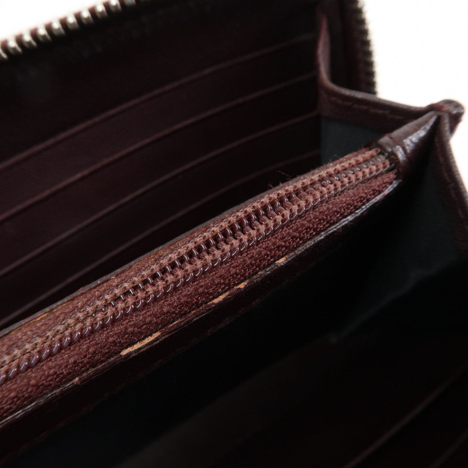Christian Dior Trotter Patent Leather Round Zippy Wallet Purple
