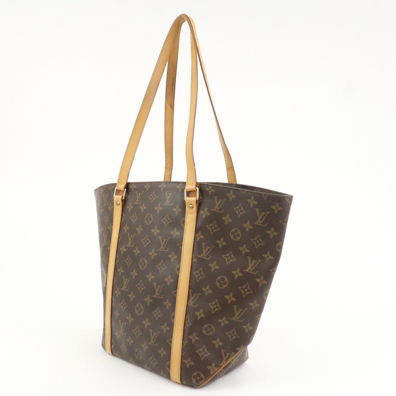 Louis Vuitton Monogram Sac Shopping Shoulder Bag Brown M51108
