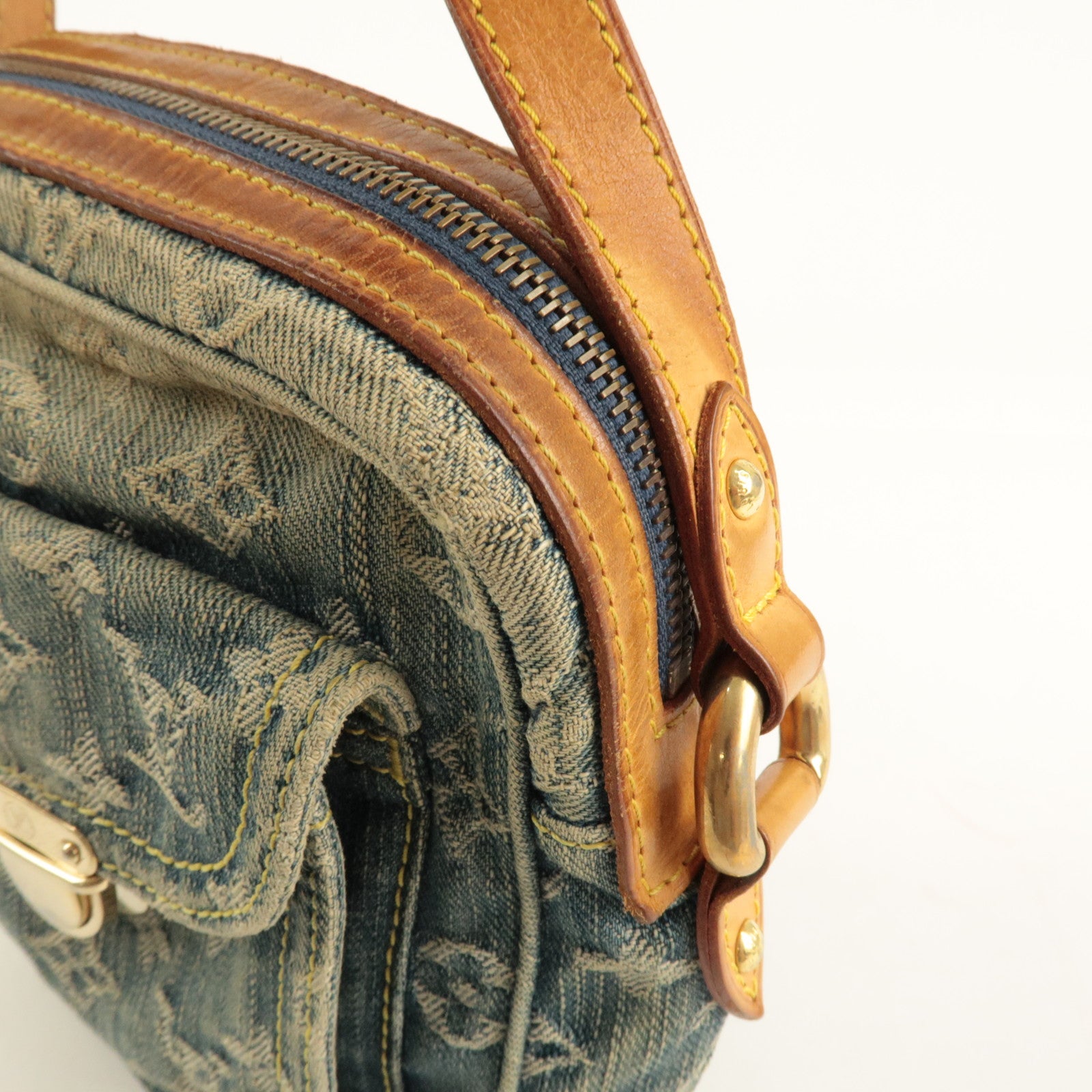 Louis Vuitton Monogram Denim Camera Bag Shoulder Bag Blue M95348