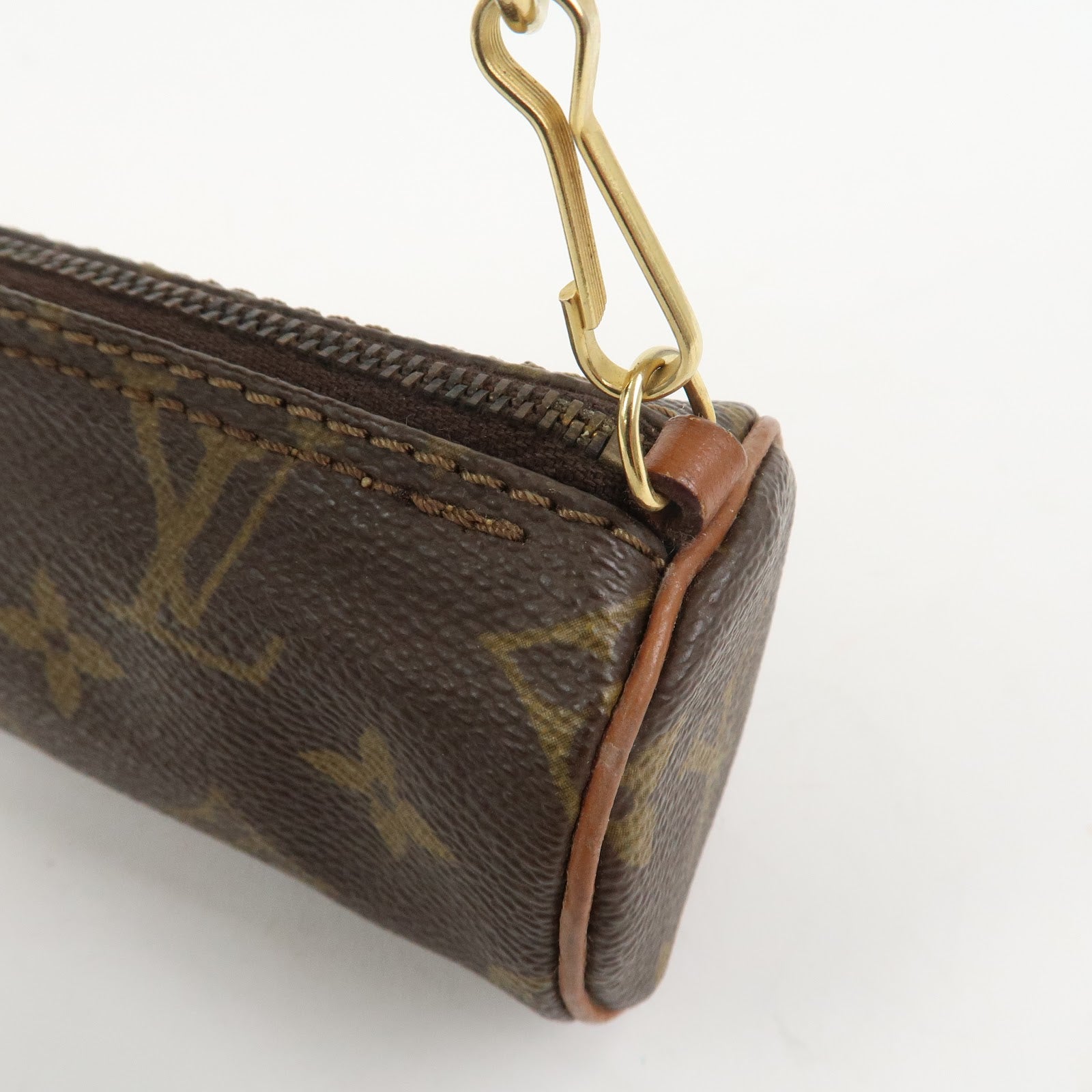 Louis Vuitton Monogram Mini Pouch for Papillon Bag Old Style Brown