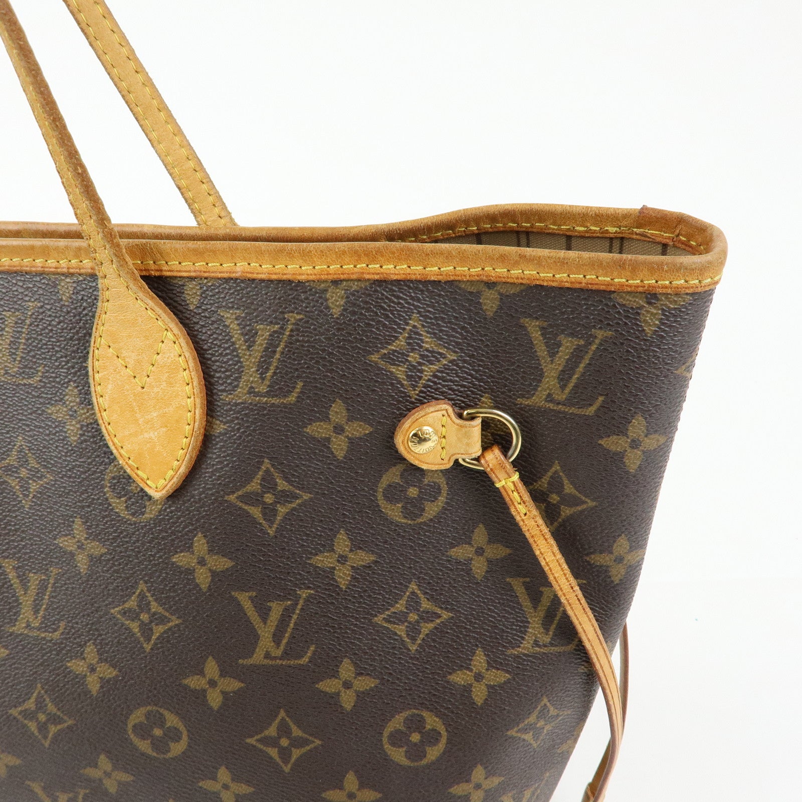Louis Vuitton Monogram Neverfull MM Tote Shoulder Bag Brown M40156