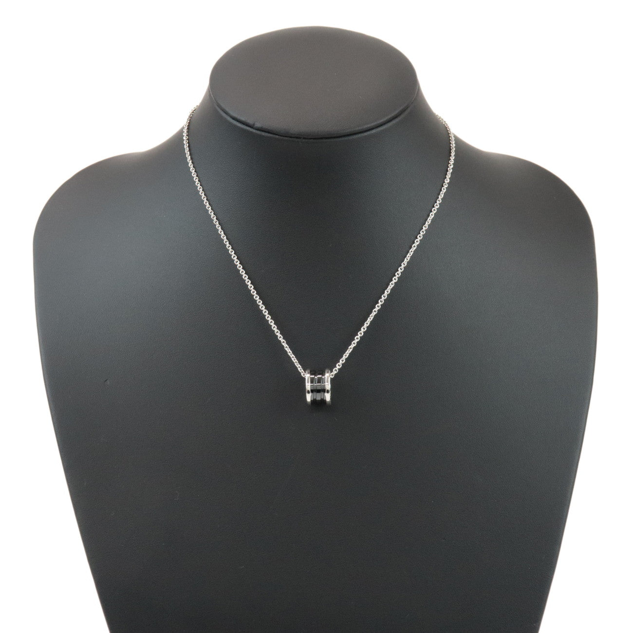 BVLGARI B-Zero1 Save the Children Necklace SV925 Black Ceramic