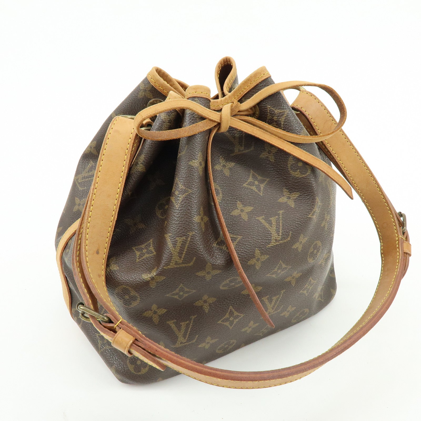 Louis Vuitton Monogram Petit Noe Shoulder Bag Brown M42226