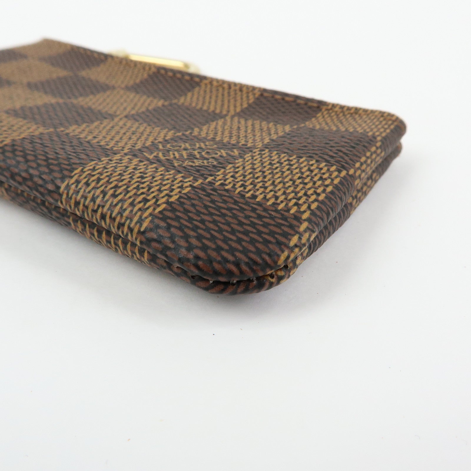 Louis Vuitton Damier Canvas Pochette Cles Coin Case Brown N62658